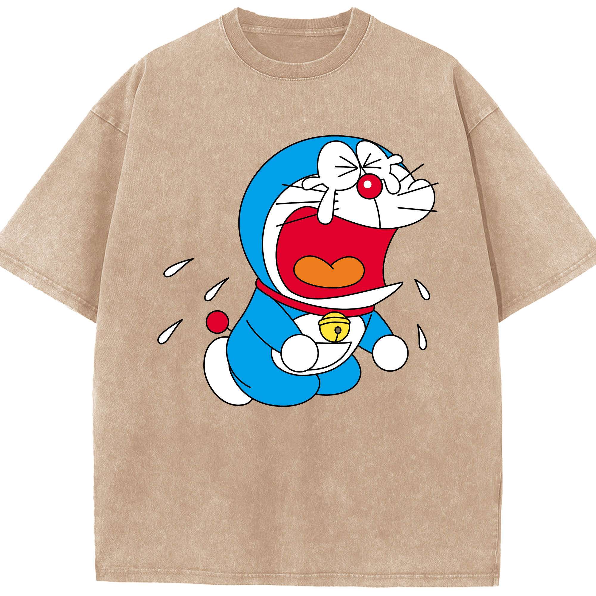 （画像用） ドラえもん Doraemon 綿100% ヴィンテージ風 半袖Tシャツ（フロントプリント）