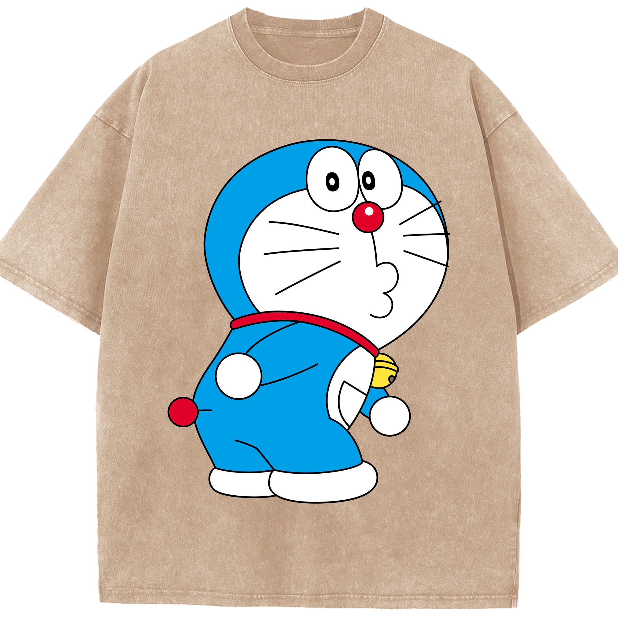 （画像用） ドラえもん Doraemon 綿100% ヴィンテージ風 半袖Tシャツ（フロントプリント）