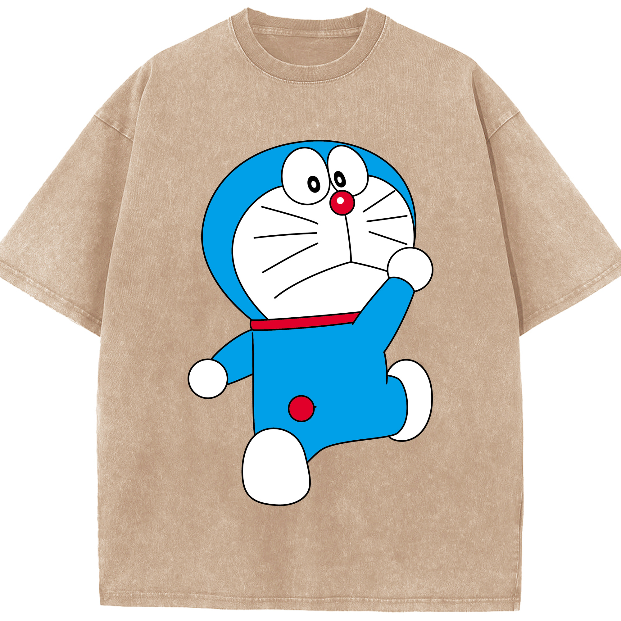 （画像用） ドラえもん Doraemon 綿100% ヴィンテージ風 半袖Tシャツ（フロントプリント）