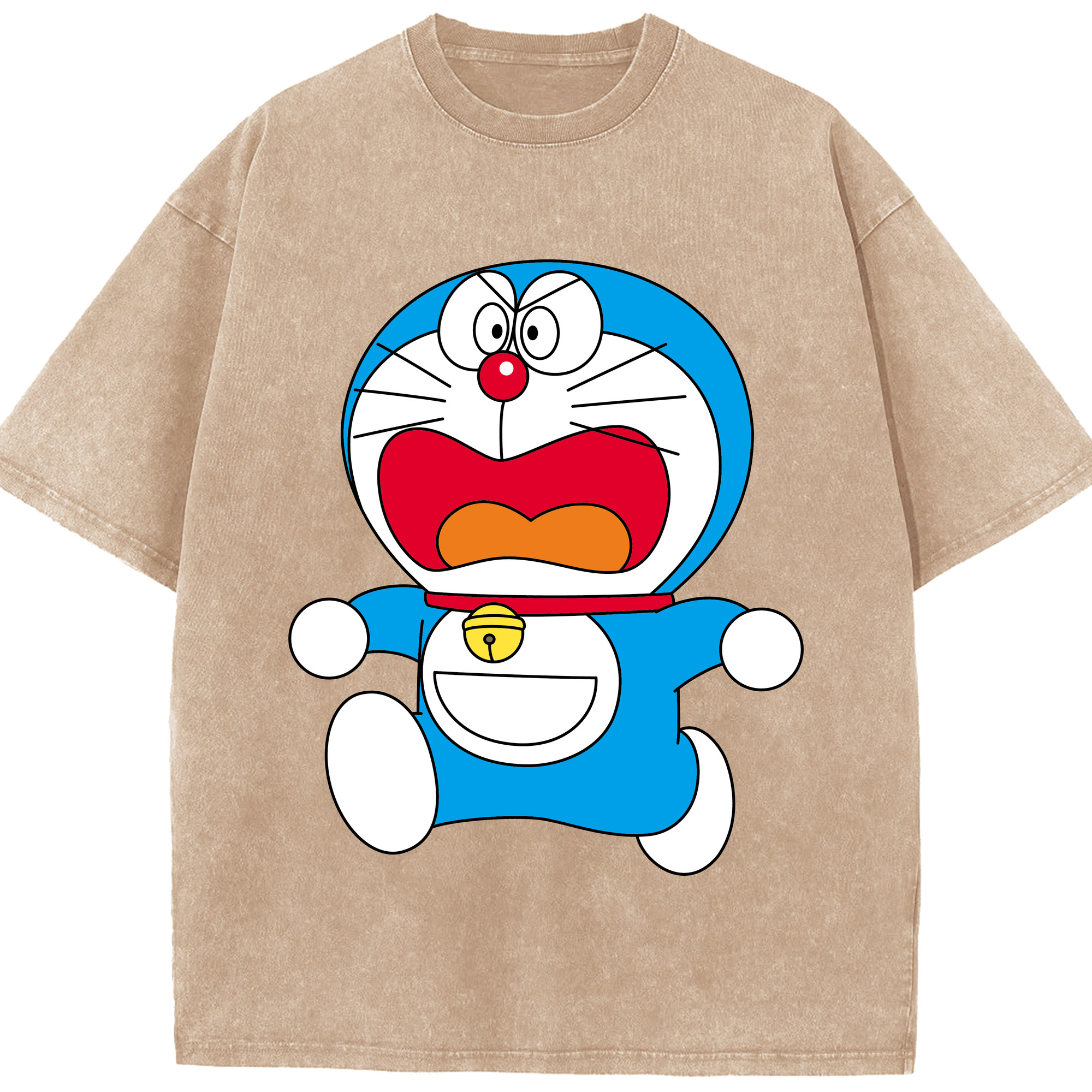 （画像用） ドラえもん Doraemon 綿100% ヴィンテージ風 半袖Tシャツ（フロントプリント）