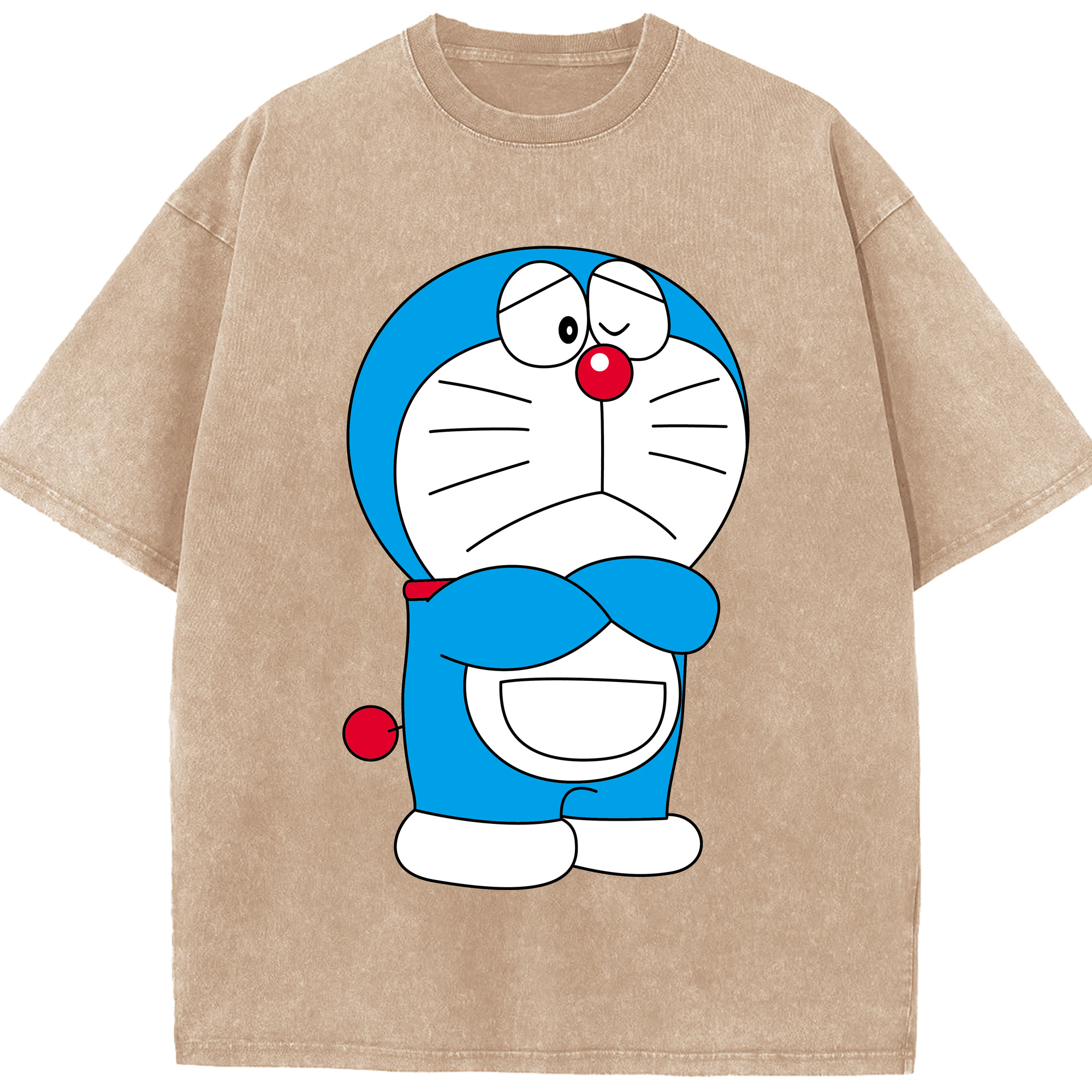 （画像用） ドラえもん Doraemon 綿100% ヴィンテージ風 半袖Tシャツ（フロントプリント）
