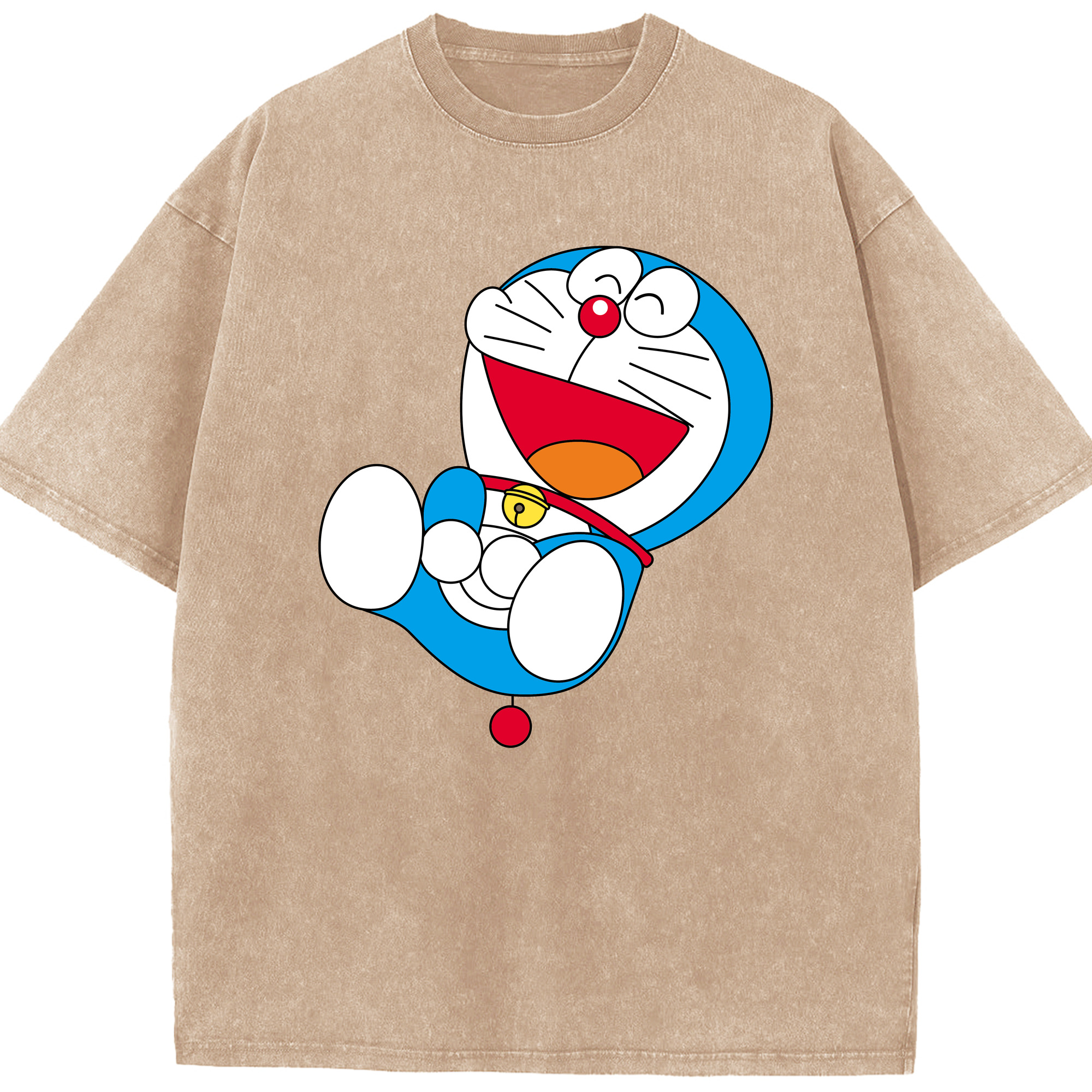 （画像用） ドラえもん Doraemon 綿100% ヴィンテージ風 半袖Tシャツ（フロントプリント）