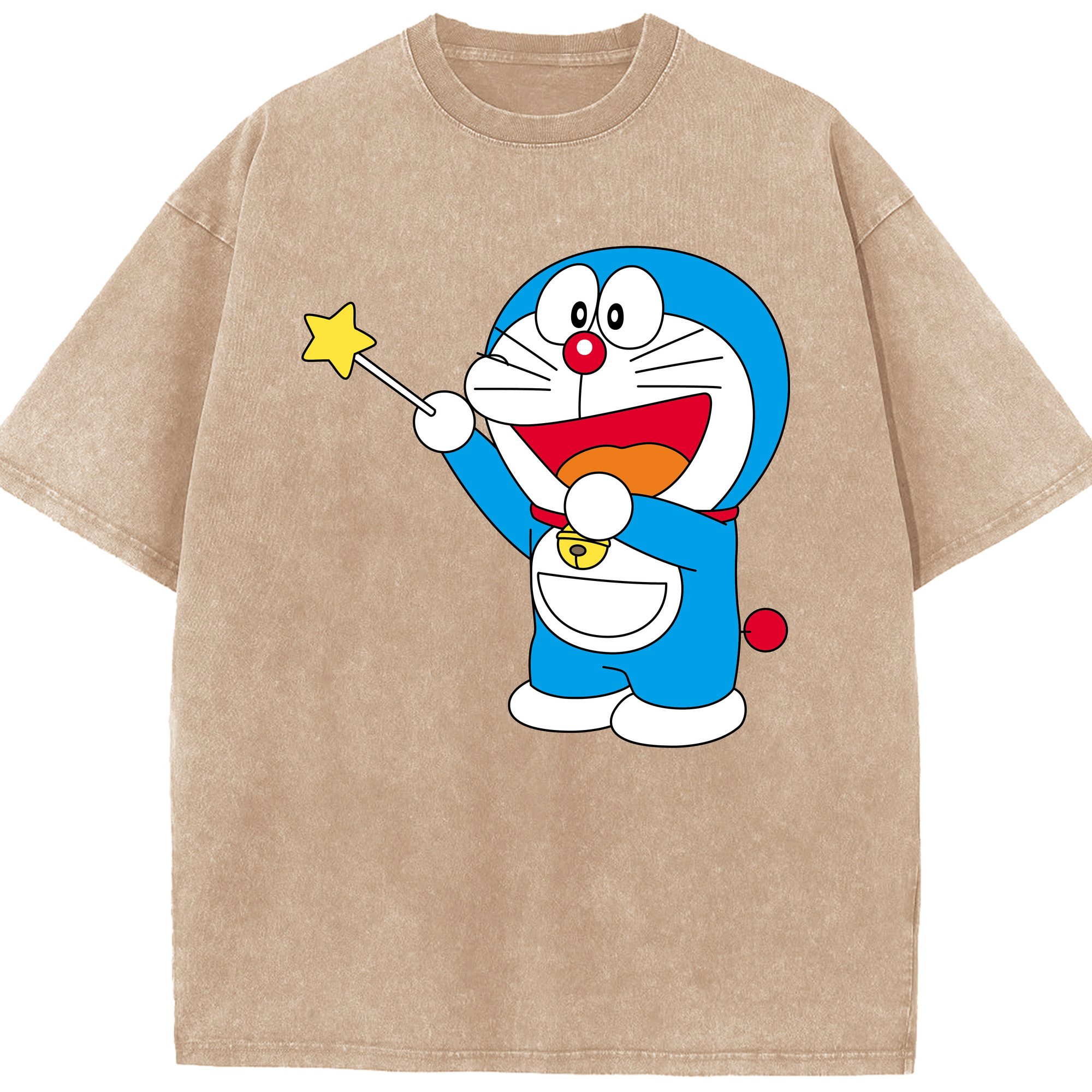 （画像用） ドラえもん Doraemon 綿100% ヴィンテージ風 半袖Tシャツ（フロントプリント）