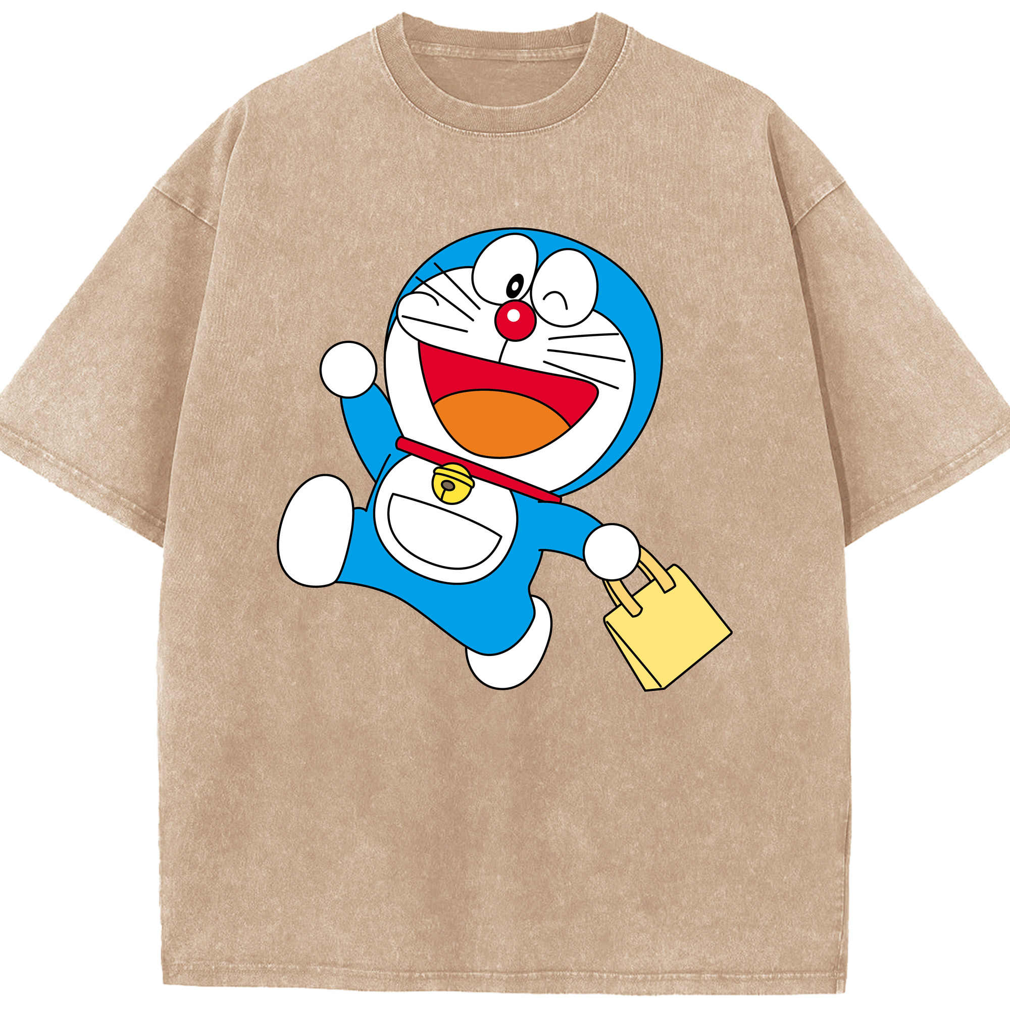 （画像用） ドラえもん Doraemon 綿100% ヴィンテージ風 半袖Tシャツ（フロントプリント）