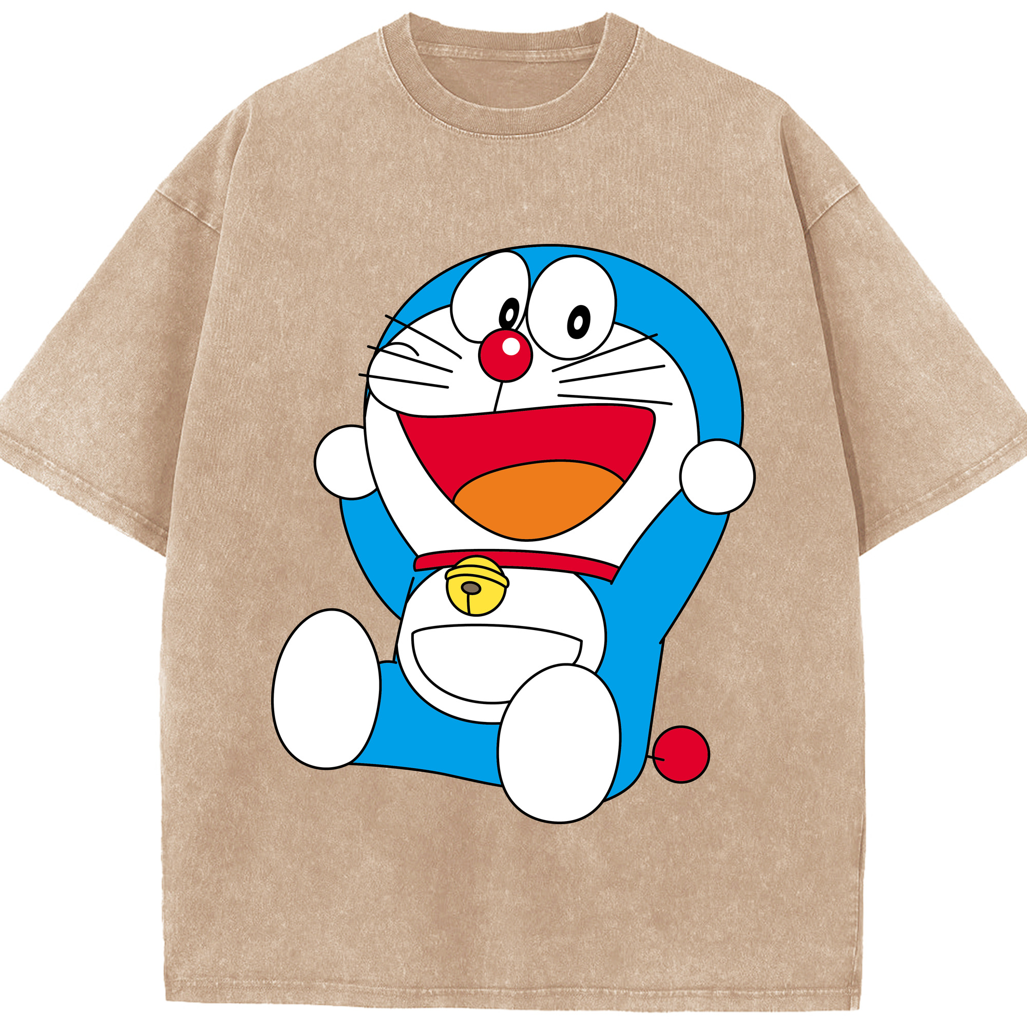 （画像用） ドラえもん Doraemon 綿100% ヴィンテージ風 半袖Tシャツ（フロントプリント）