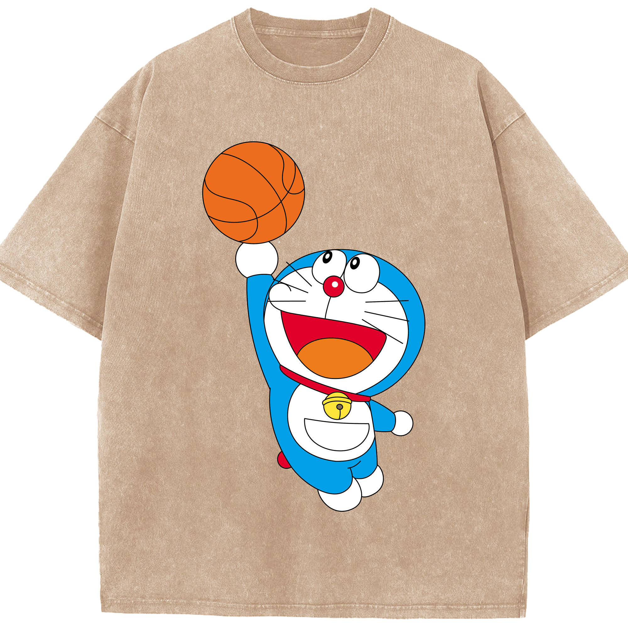（画像用） ドラえもん Doraemon 綿100% ヴィンテージ風 半袖Tシャツ（フロントプリント）