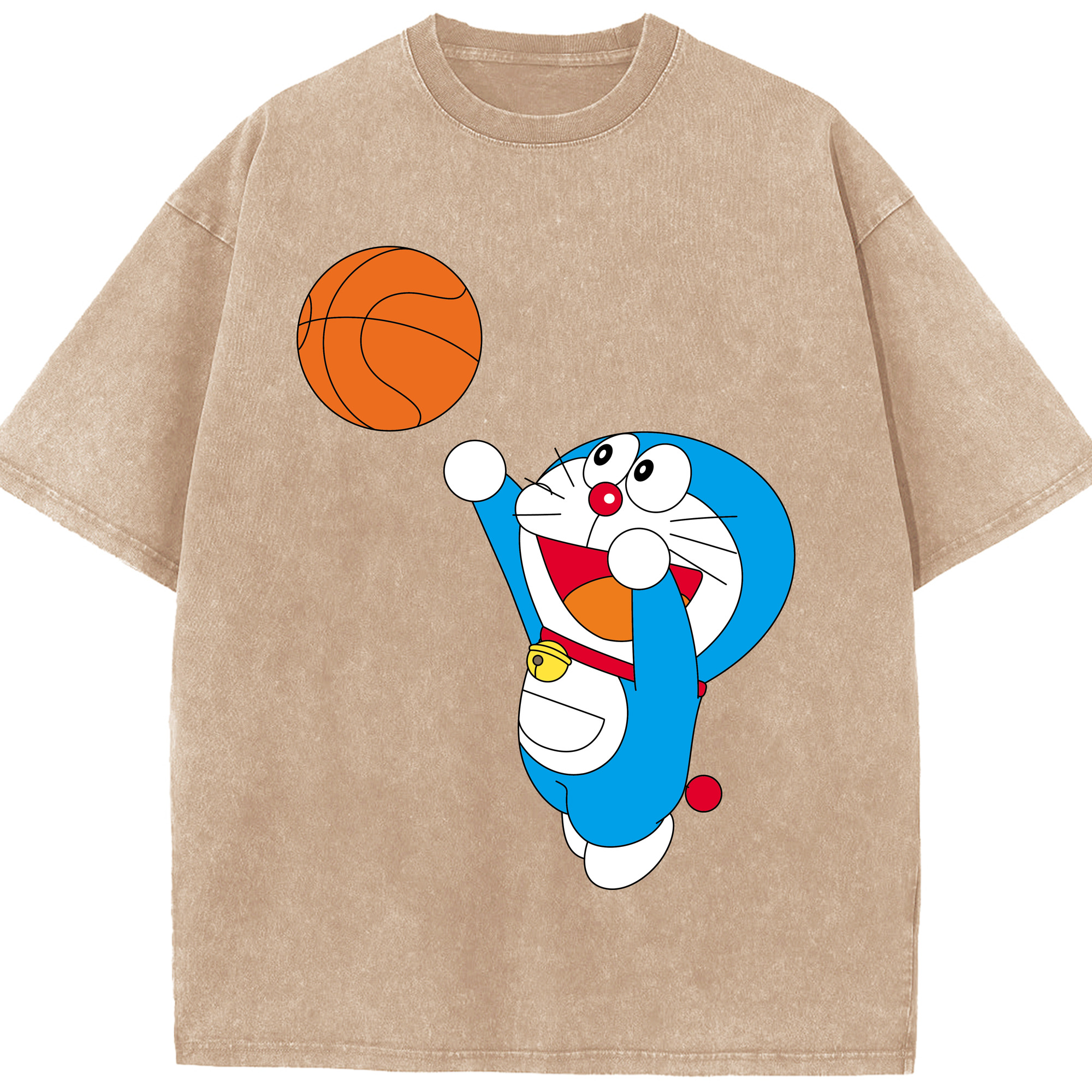 （画像用） ドラえもん Doraemon 綿100% ヴィンテージ風 半袖Tシャツ（フロントプリント）