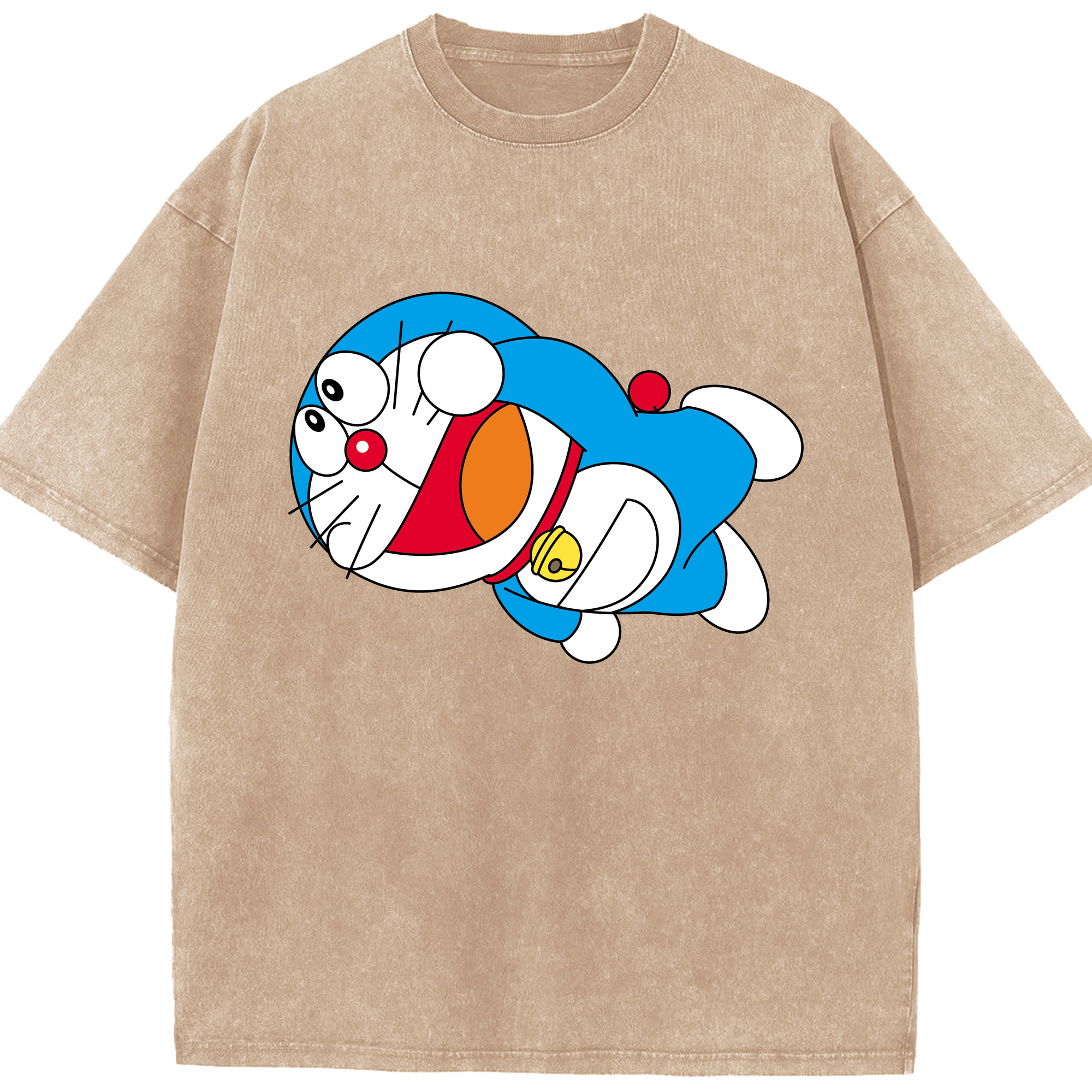 （画像用） ドラえもん Doraemon 綿100% ヴィンテージ風 半袖Tシャツ（フロントプリント）