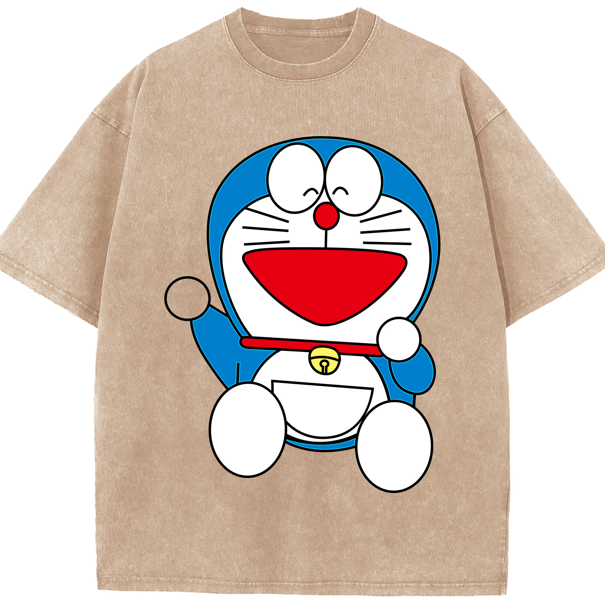 （画像用） ドラえもん Doraemon 綿100% ヴィンテージ風 半袖Tシャツ（フロントプリント）
