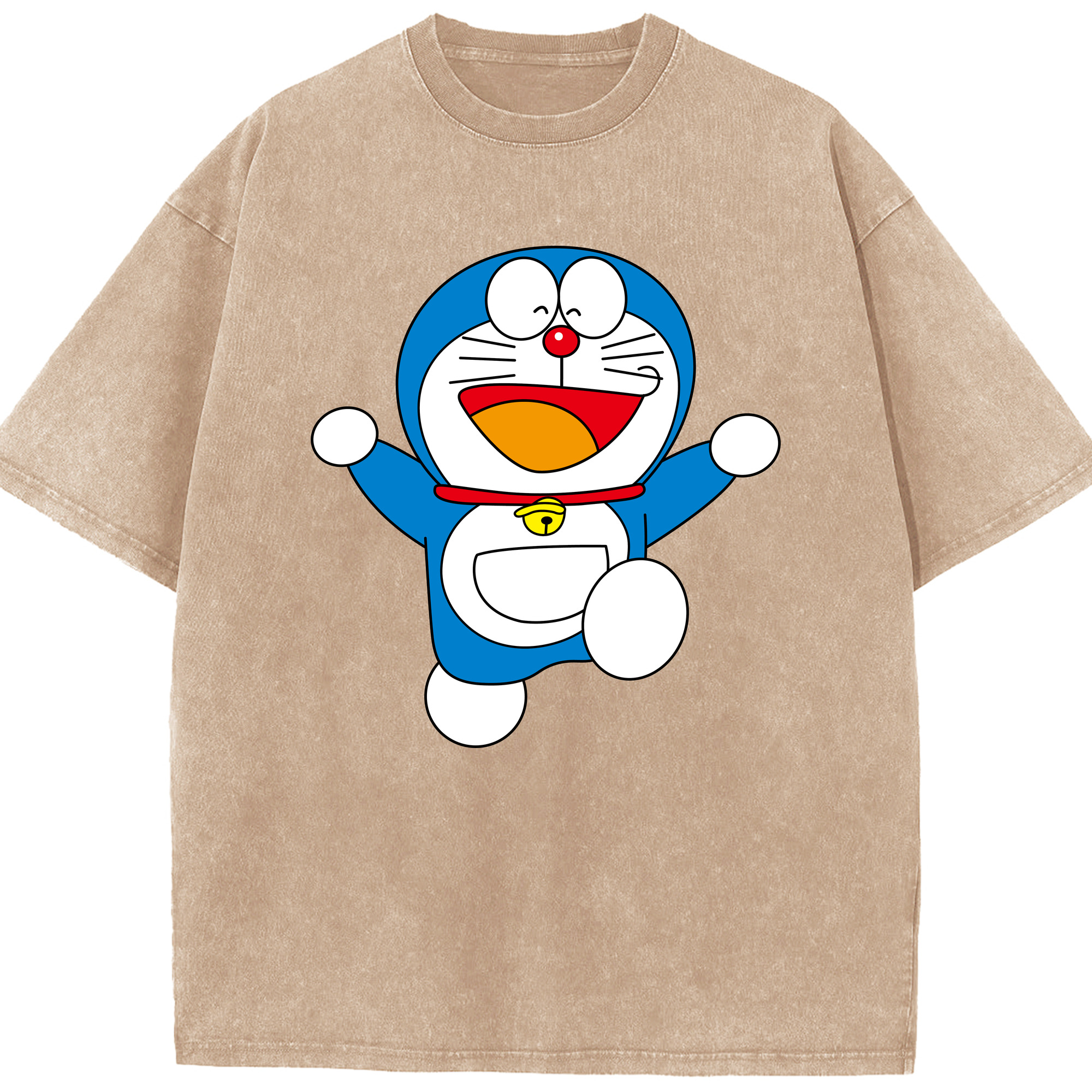 （画像用） ドラえもん Doraemon 綿100% ヴィンテージ風 半袖Tシャツ（フロントプリント）