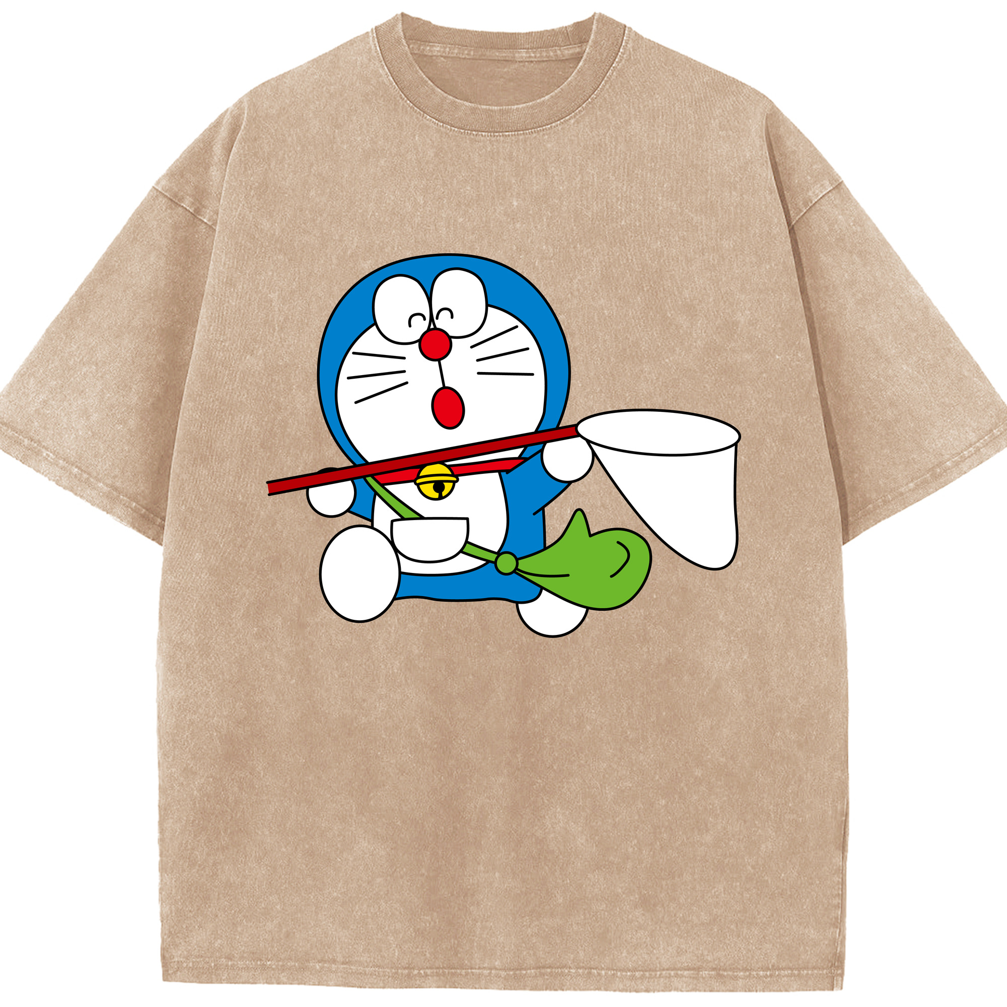 （画像用） ドラえもん Doraemon 綿100% ヴィンテージ風 半袖Tシャツ（フロントプリント）