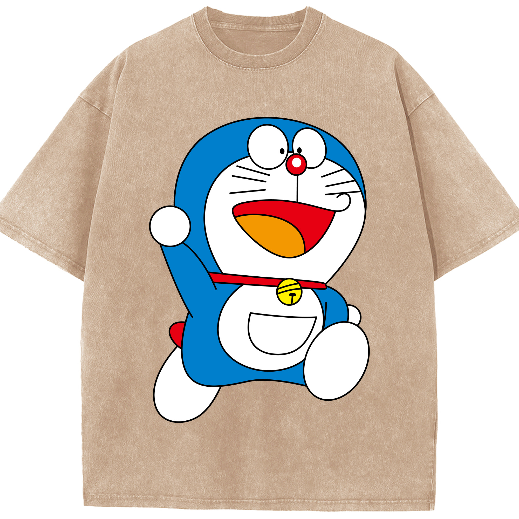 （画像用） ドラえもん Doraemon 綿100% ヴィンテージ風 半袖Tシャツ（フロントプリント）