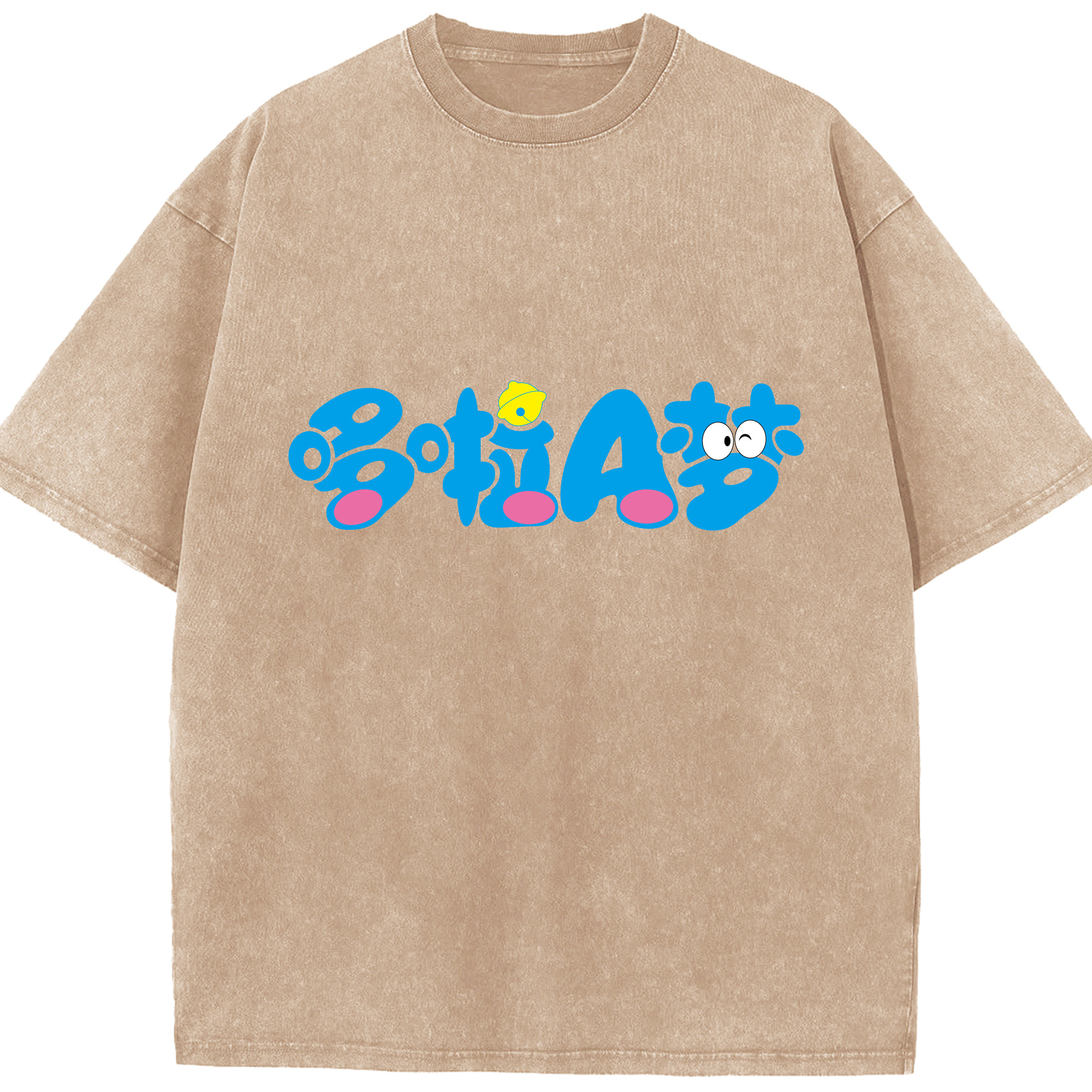 （画像用） ドラえもん Doraemon 綿100% ヴィンテージ風 半袖Tシャツ（フロントプリント）
