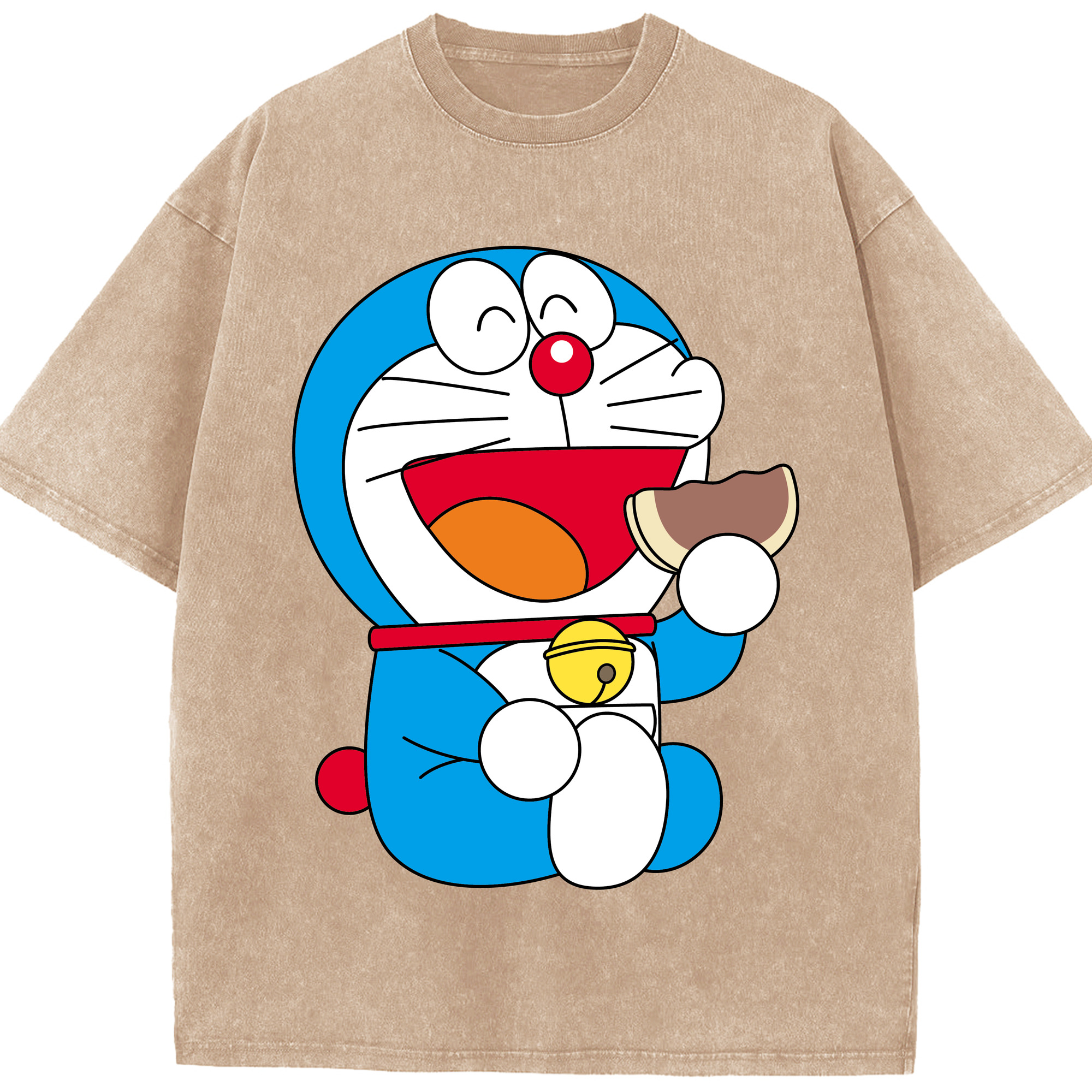 （画像用） ドラえもん Doraemon 綿100% ヴィンテージ風 半袖Tシャツ（フロントプリント）