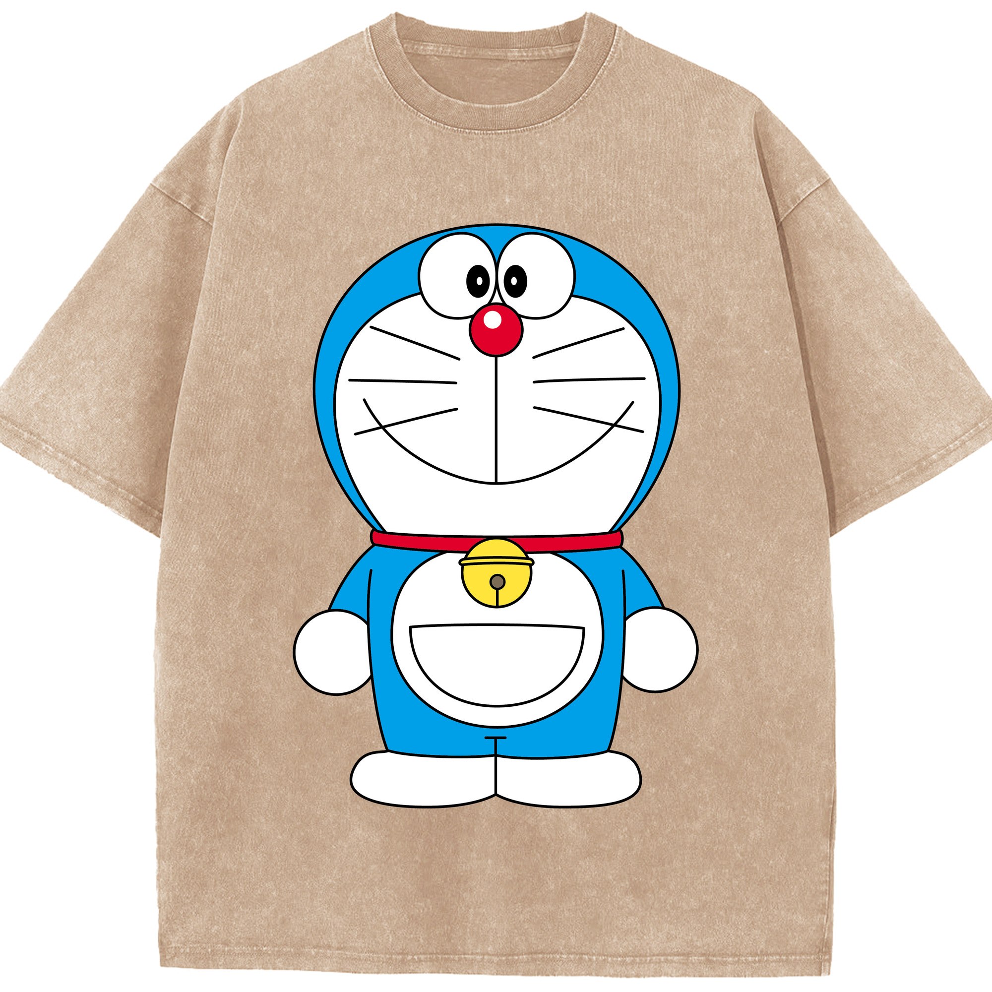 （画像用） ドラえもん Doraemon 綿100% ヴィンテージ風 半袖Tシャツ（フロントプリント）