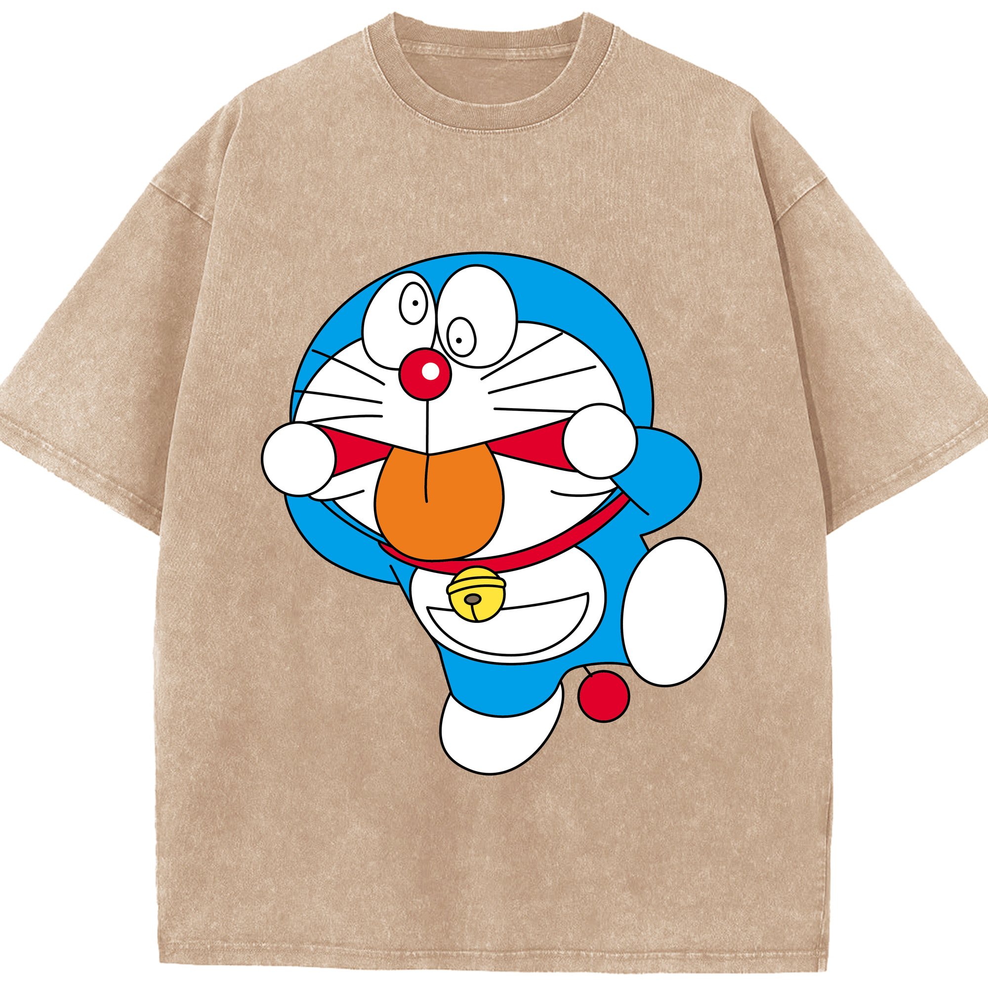 （画像用） ドラえもん Doraemon 綿100% ヴィンテージ風 半袖Tシャツ（フロントプリント）