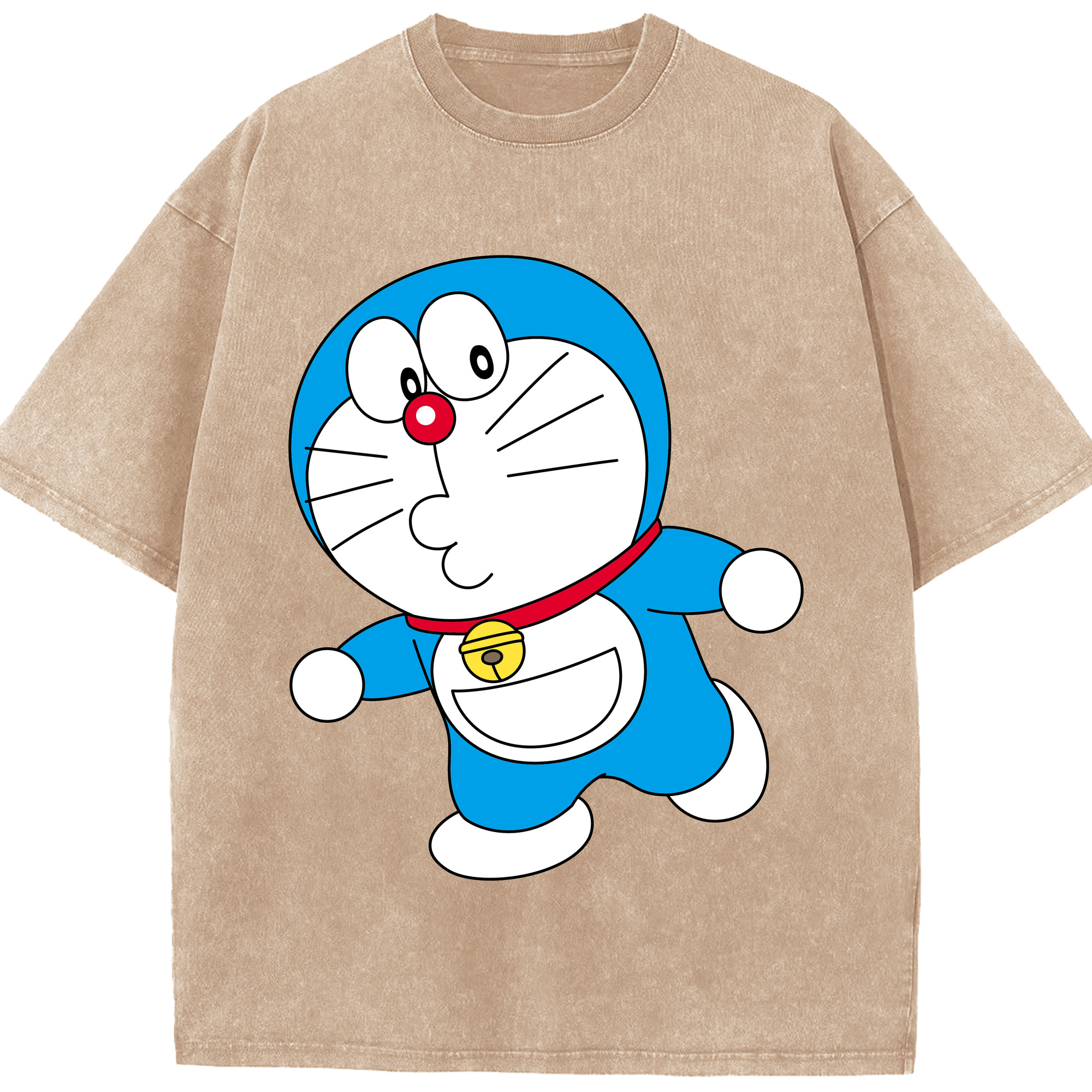 （画像用） ドラえもん Doraemon 綿100% ヴィンテージ風 半袖Tシャツ（フロントプリント）