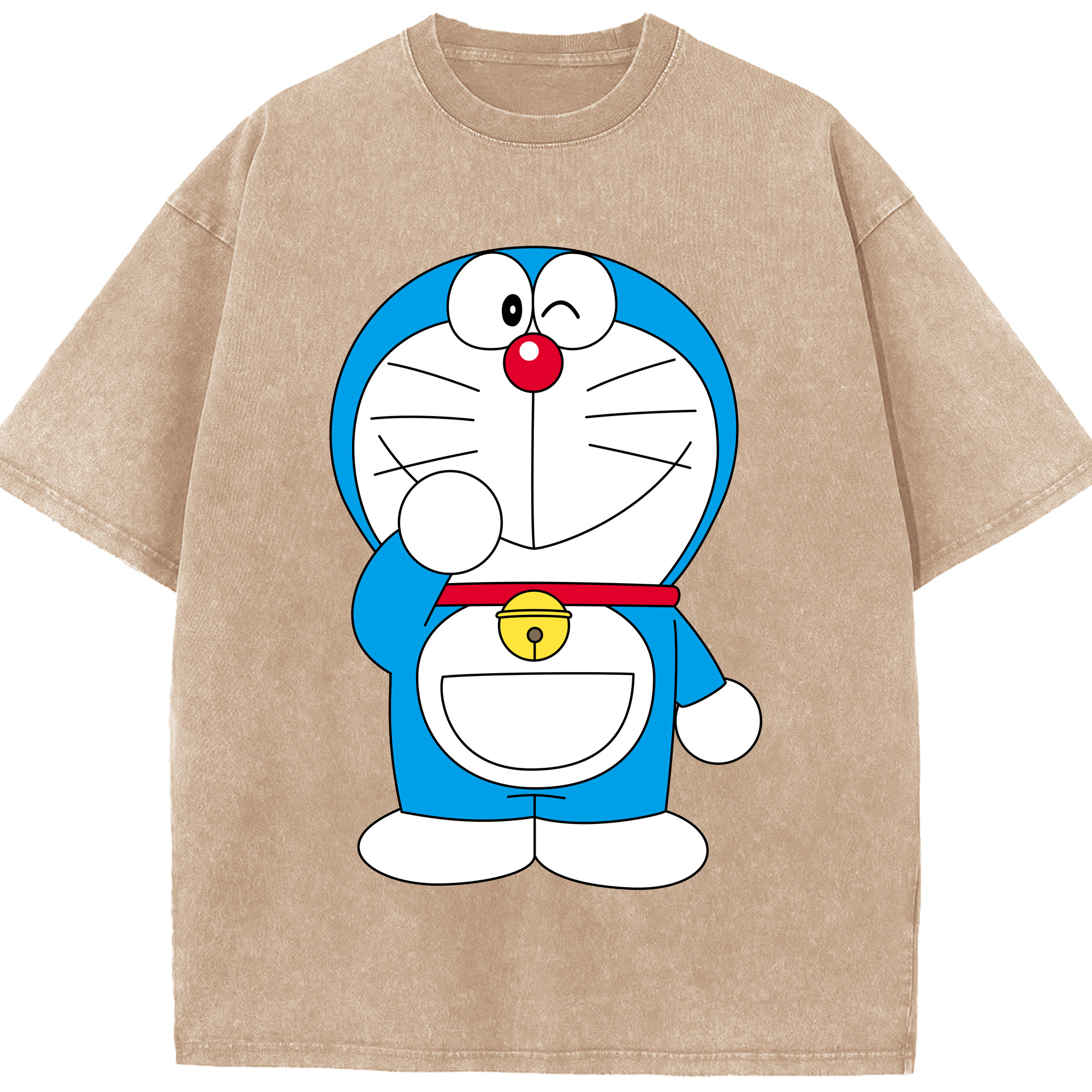 （画像用） ドラえもん Doraemon 綿100% ヴィンテージ風 半袖Tシャツ（フロントプリント）