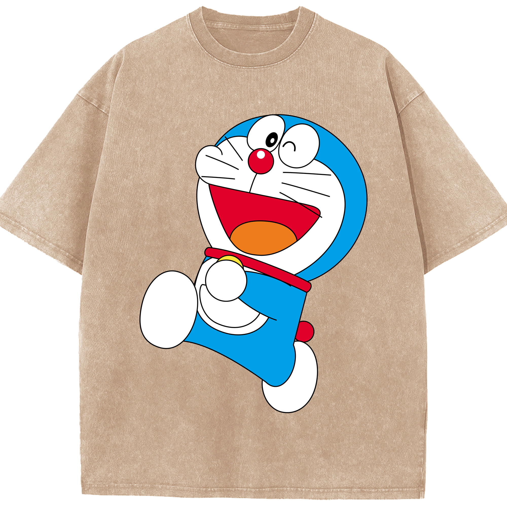 （画像用） ドラえもん Doraemon 綿100% ヴィンテージ風 半袖Tシャツ（フロントプリント）
