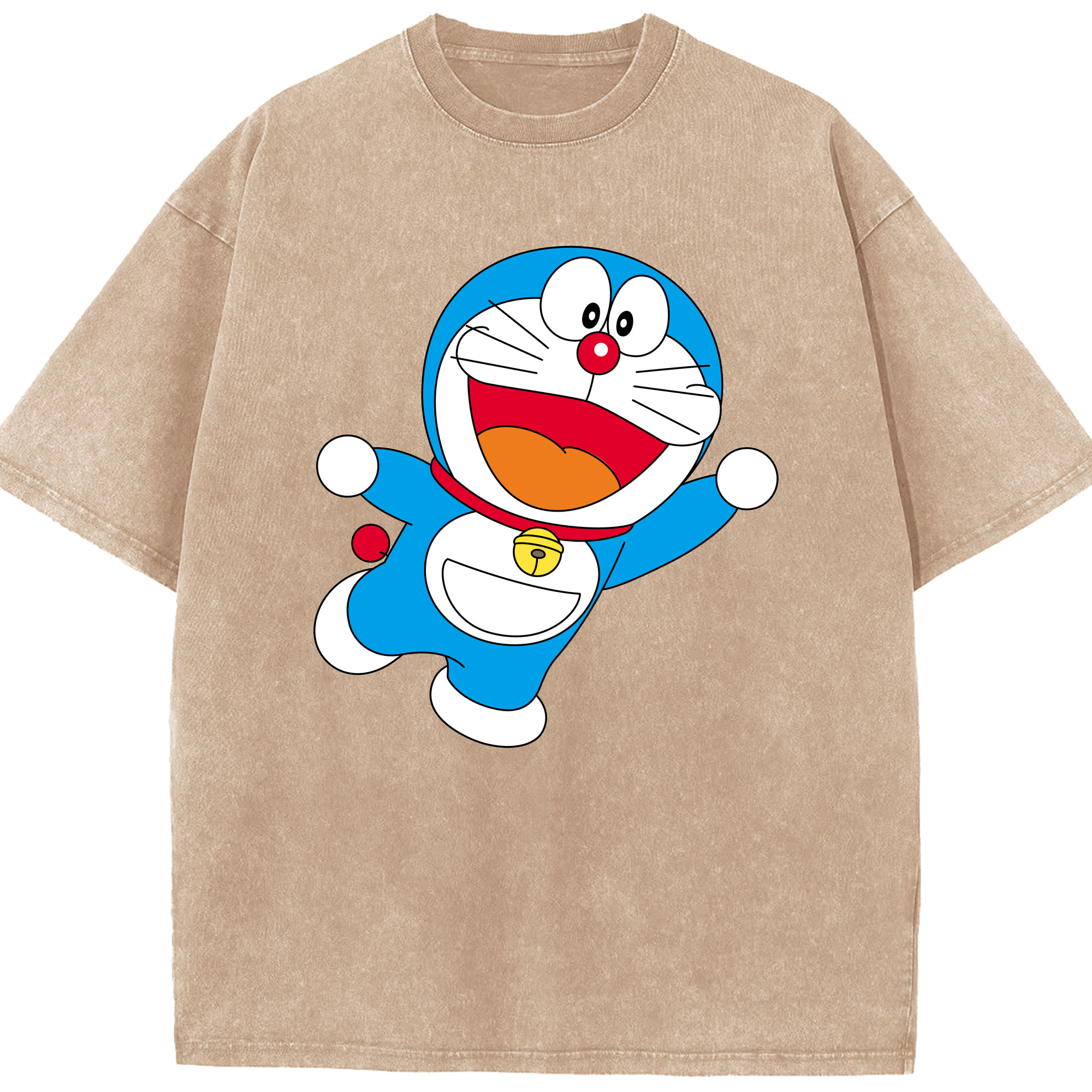 （画像用） ドラえもん Doraemon 綿100% ヴィンテージ風 半袖Tシャツ（フロントプリント）