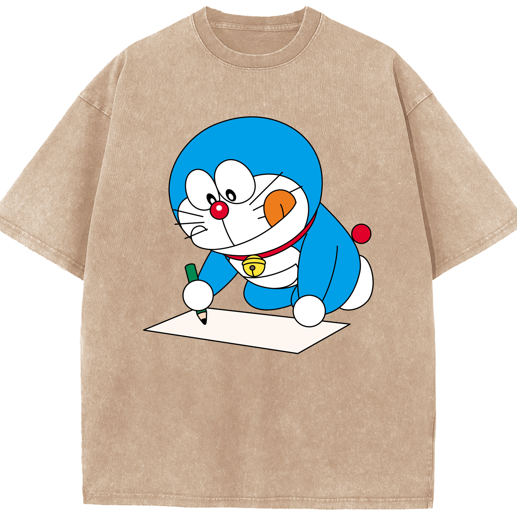 （画像用） ドラえもん Doraemon 綿100% ヴィンテージ風 半袖Tシャツ（フロントプリント）