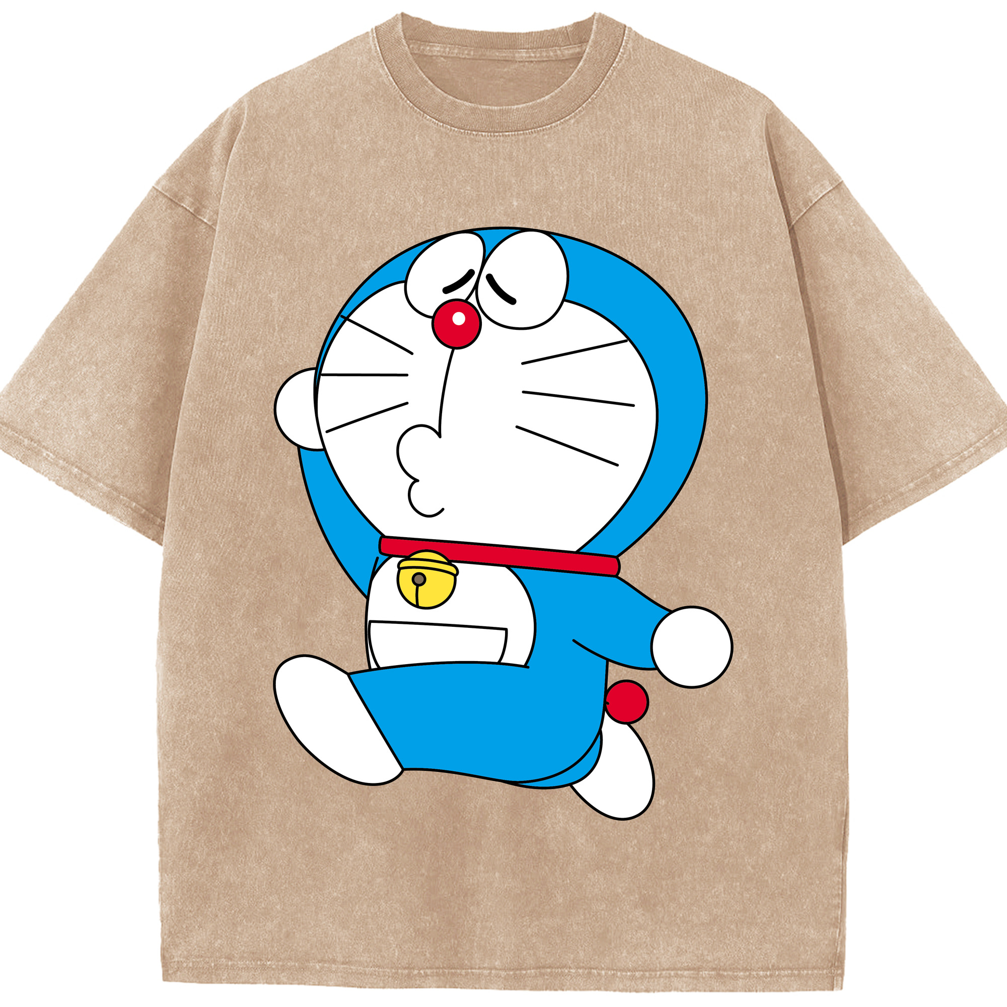 （画像用） ドラえもん Doraemon 綿100% ヴィンテージ風 半袖Tシャツ（フロントプリント）