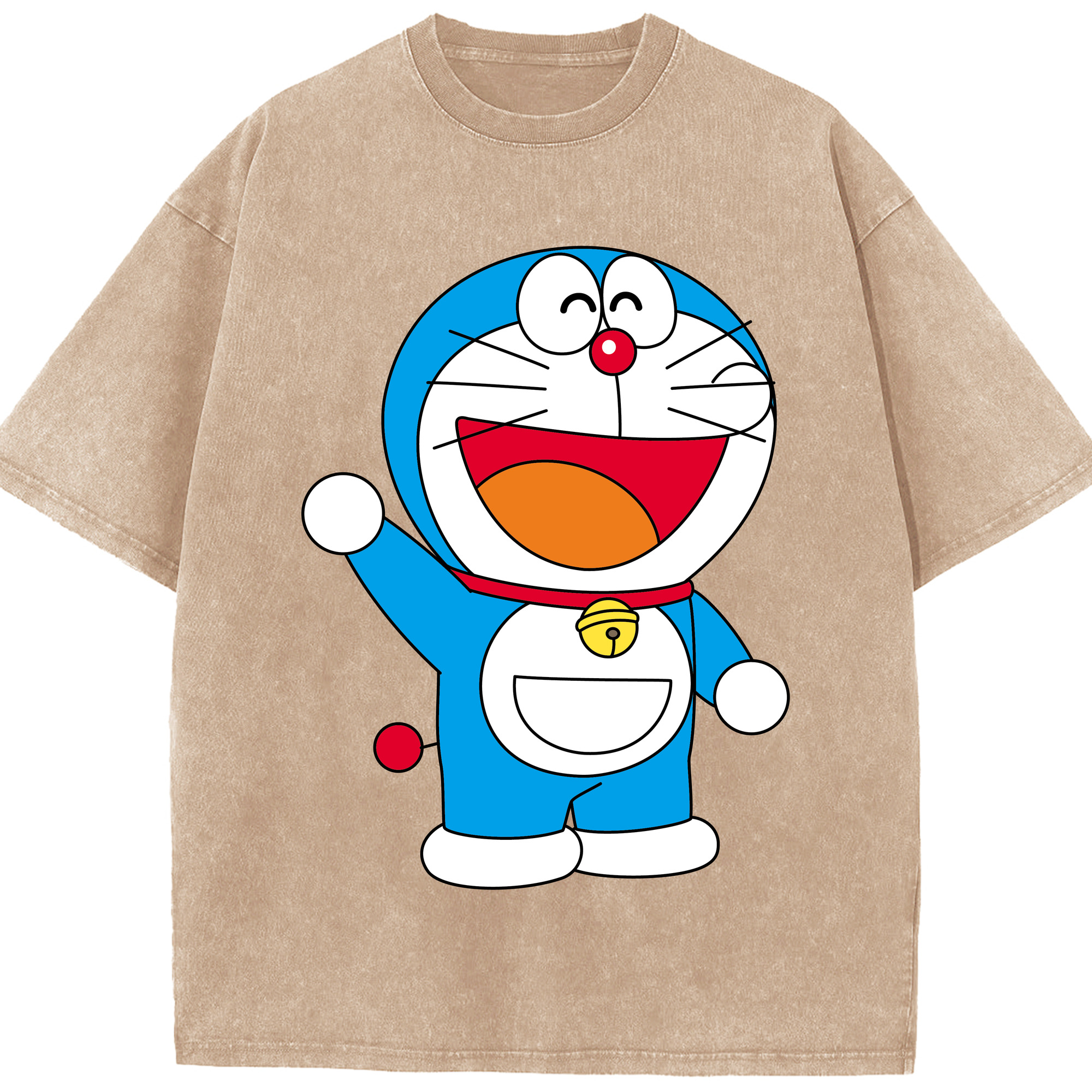 （画像用） ドラえもん Doraemon 綿100% ヴィンテージ風 半袖Tシャツ（フロントプリント）