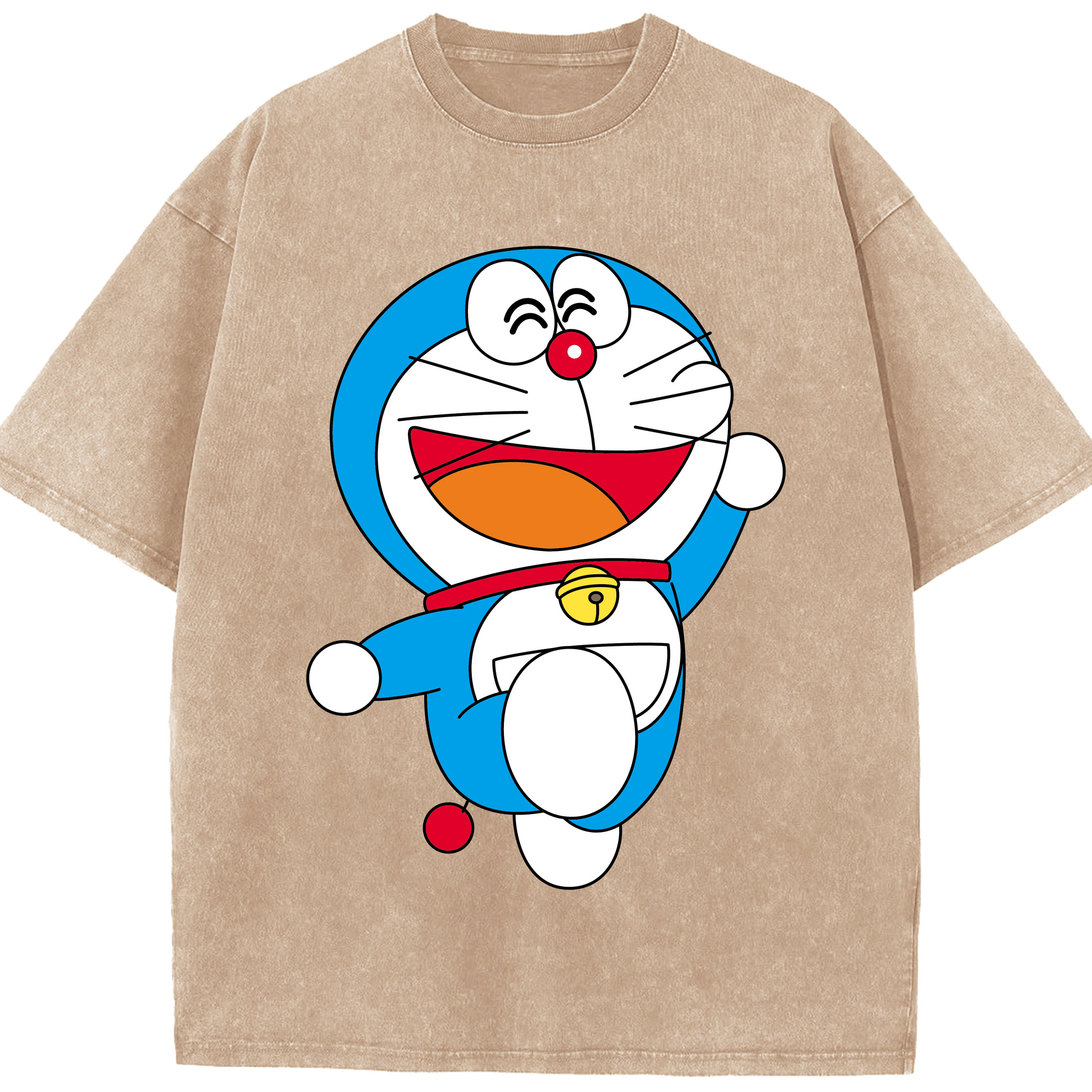 （画像用） ドラえもん Doraemon 綿100% ヴィンテージ風 半袖Tシャツ（フロントプリント）