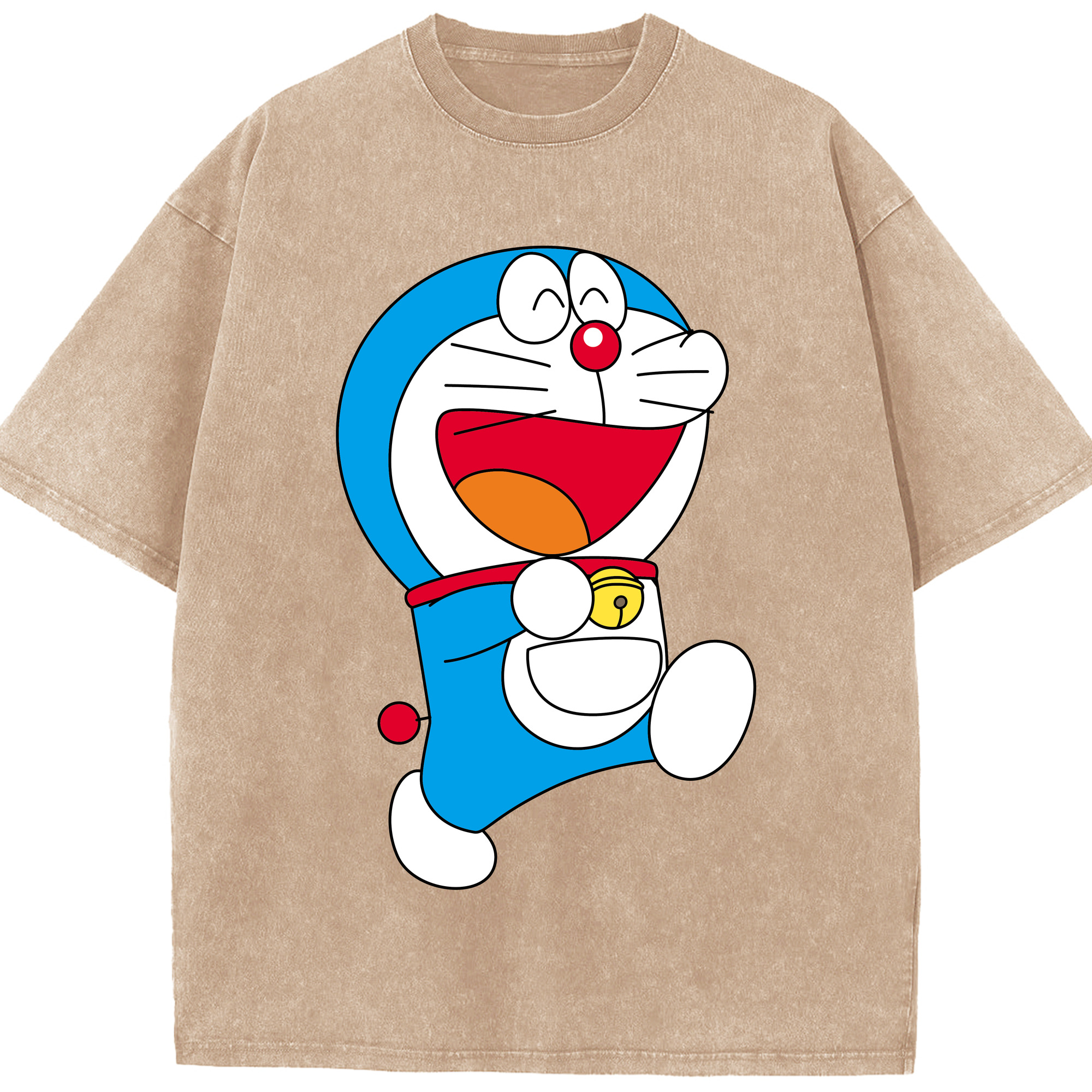 （画像用） ドラえもん Doraemon 綿100% ヴィンテージ風 半袖Tシャツ（フロントプリント）