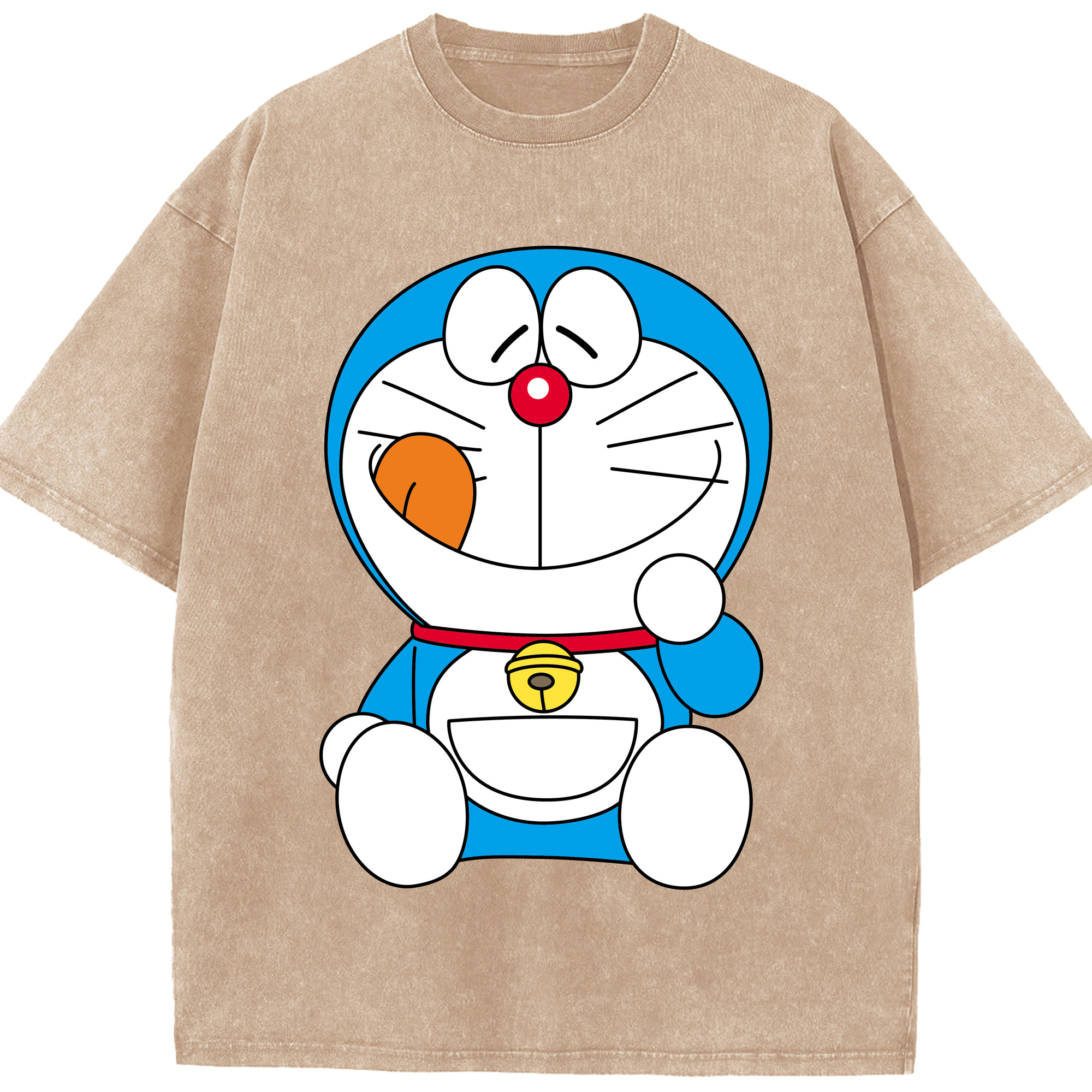 （画像用） ドラえもん Doraemon 綿100% ヴィンテージ風 半袖Tシャツ（フロントプリント）
