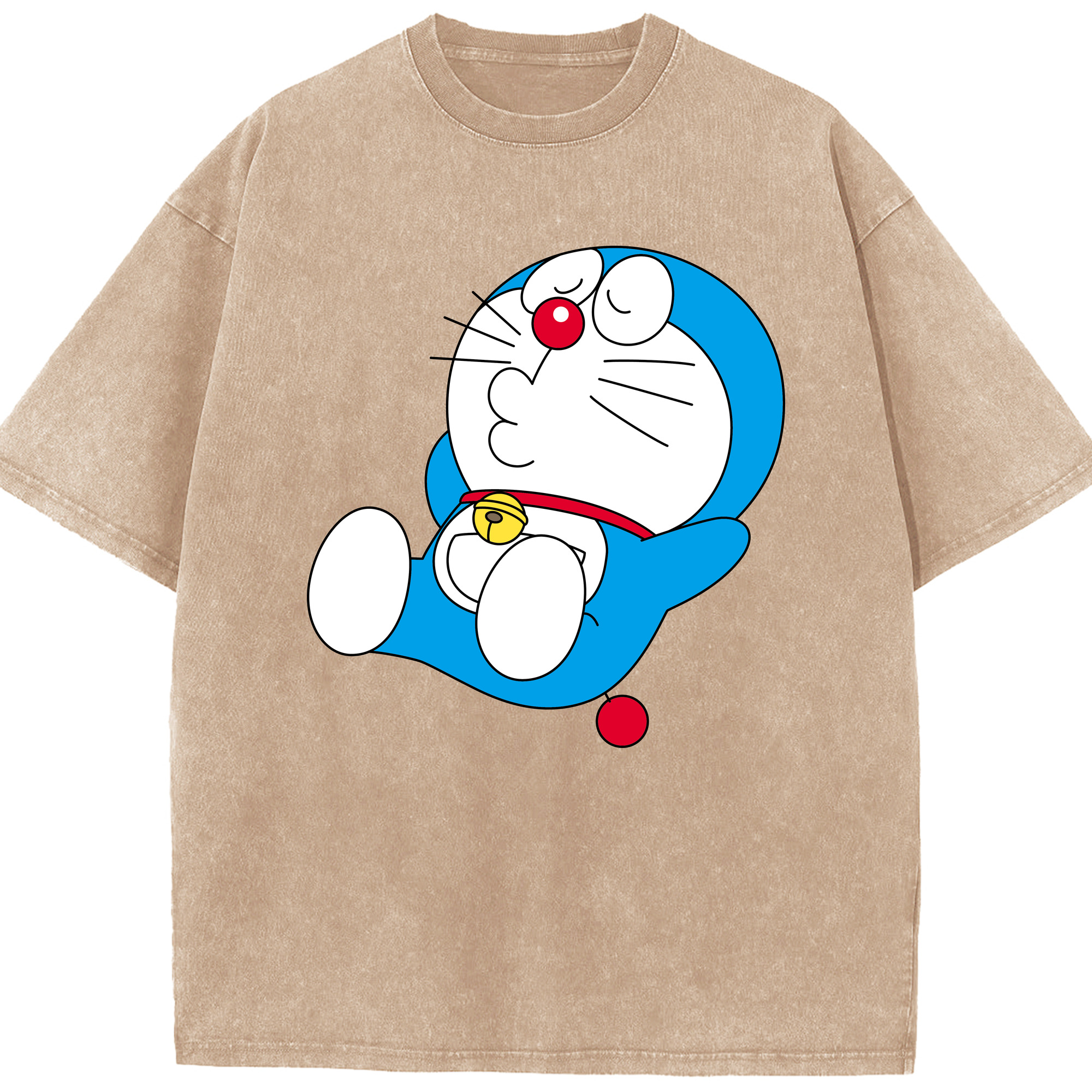 （画像用） ドラえもん Doraemon 綿100% ヴィンテージ風 半袖Tシャツ（フロントプリント）