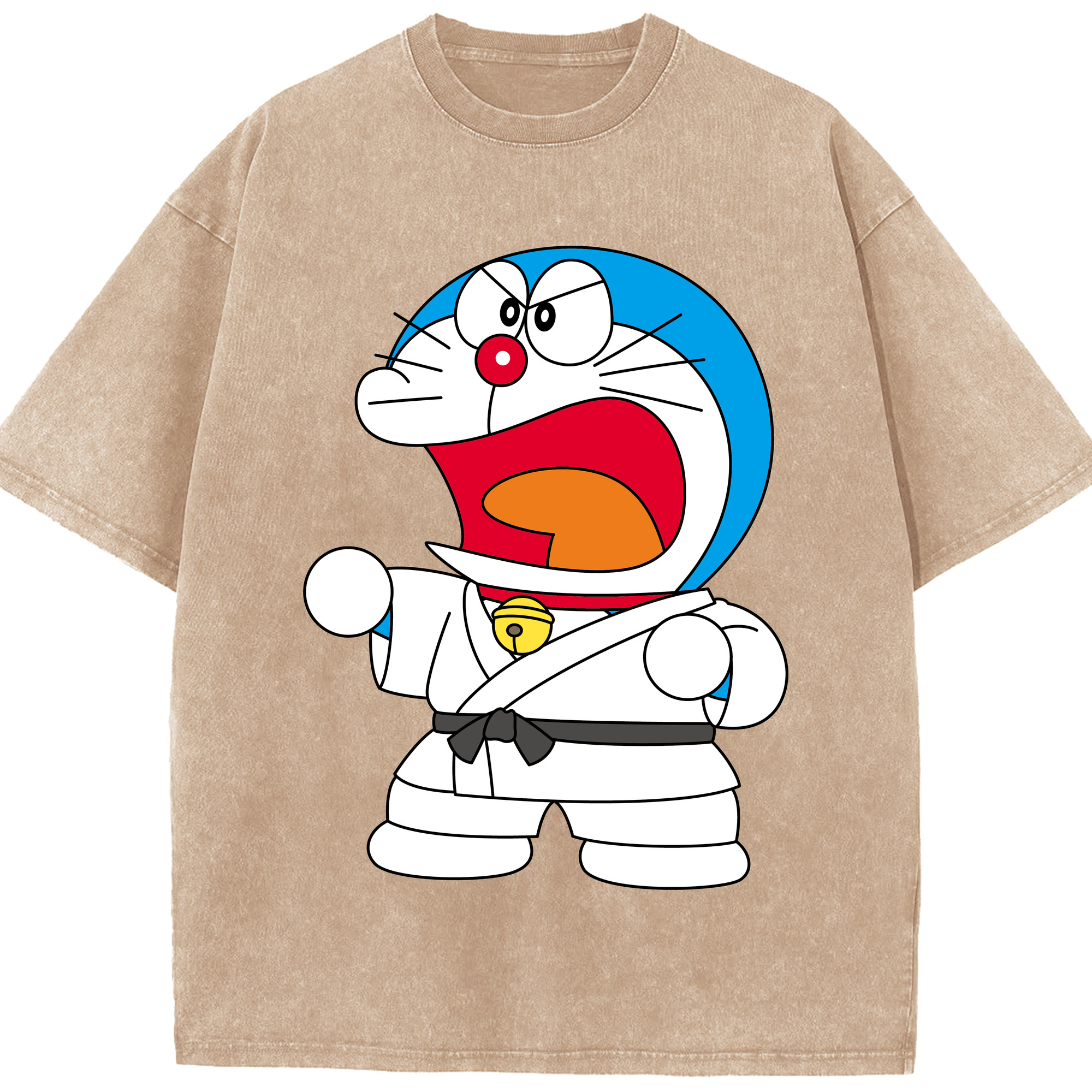 （画像用） ドラえもん Doraemon 綿100% ヴィンテージ風 半袖Tシャツ（フロントプリント）