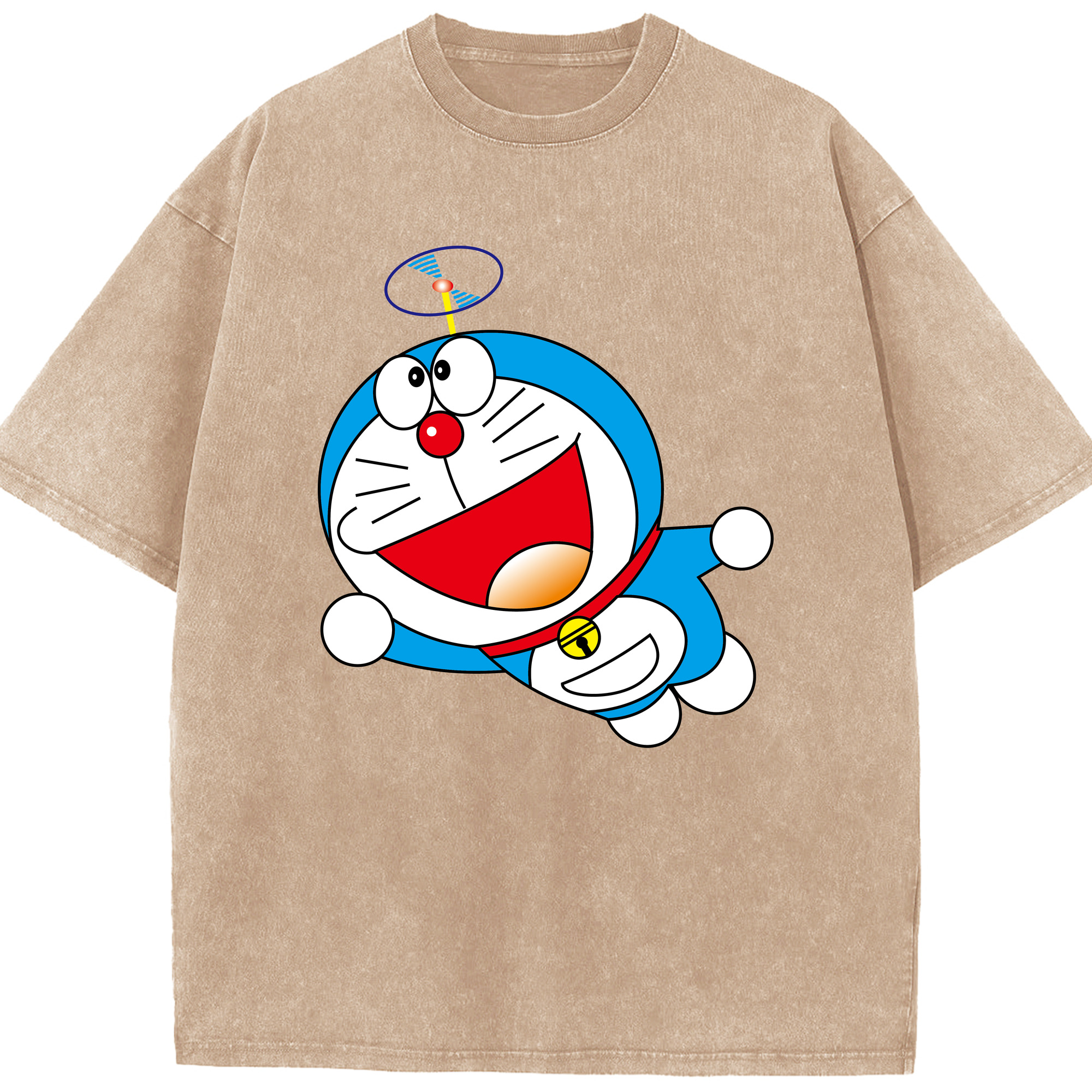 （画像用） ドラえもん Doraemon 綿100% ヴィンテージ風 半袖Tシャツ（フロントプリント）