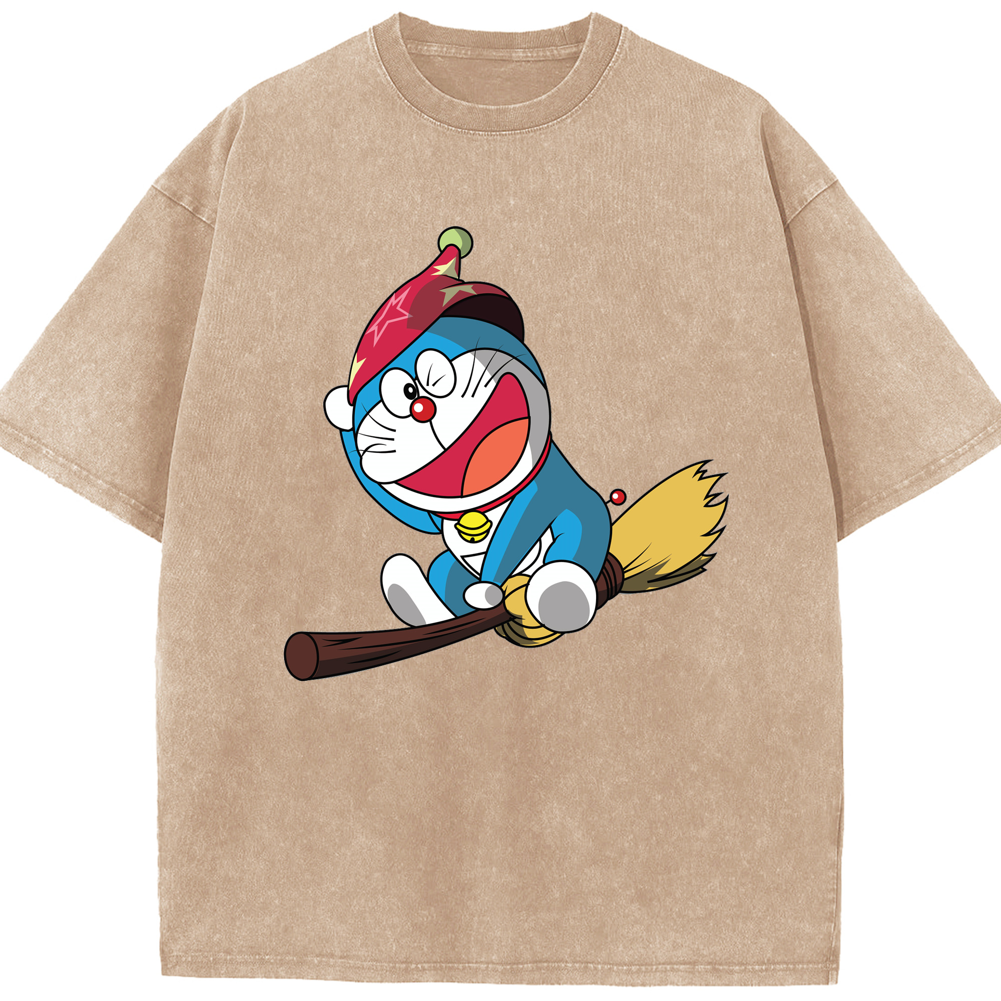 （画像用） ドラえもん Doraemon 綿100% ヴィンテージ風 半袖Tシャツ（フロントプリント）