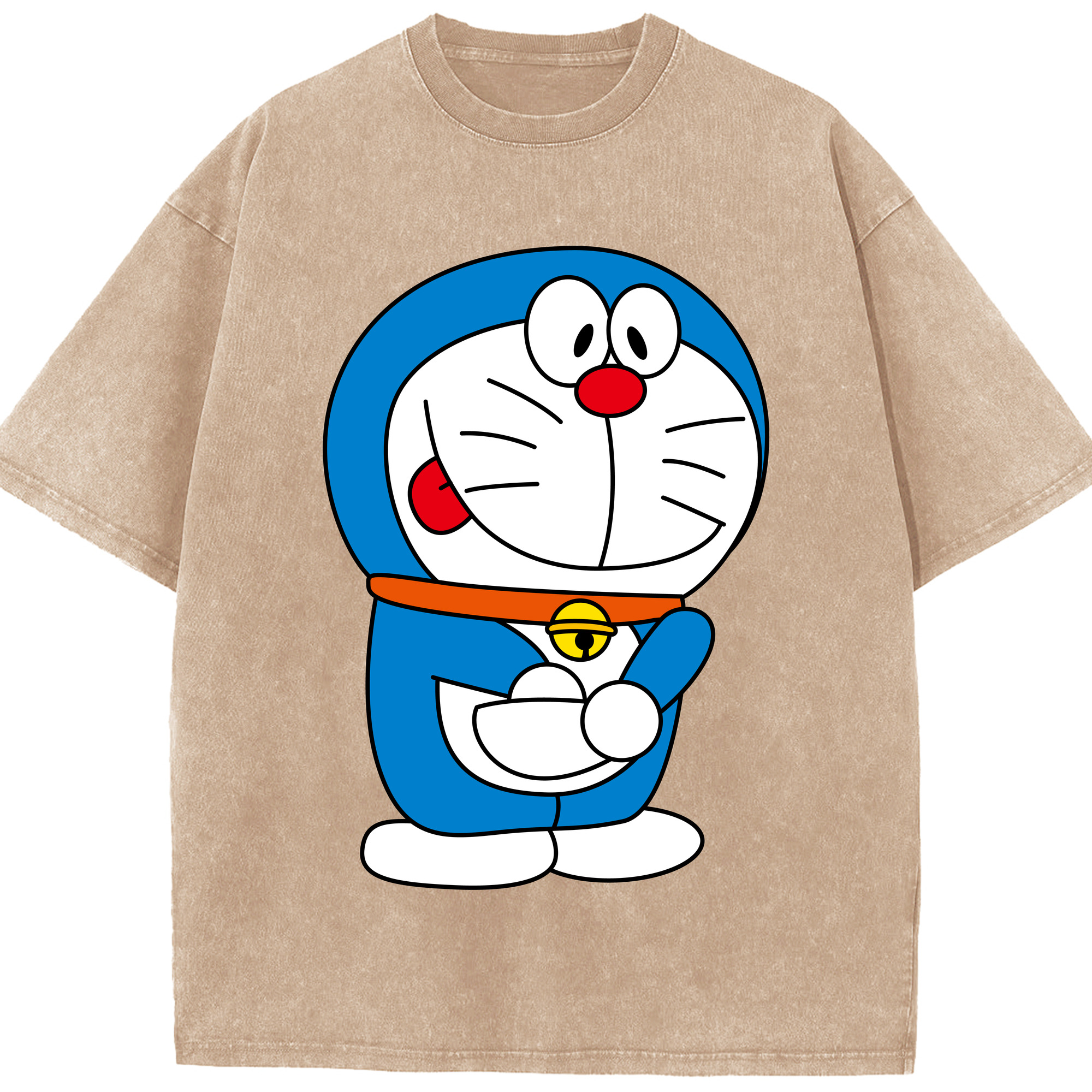 （画像用） ドラえもん Doraemon 綿100% ヴィンテージ風 半袖Tシャツ（フロントプリント）