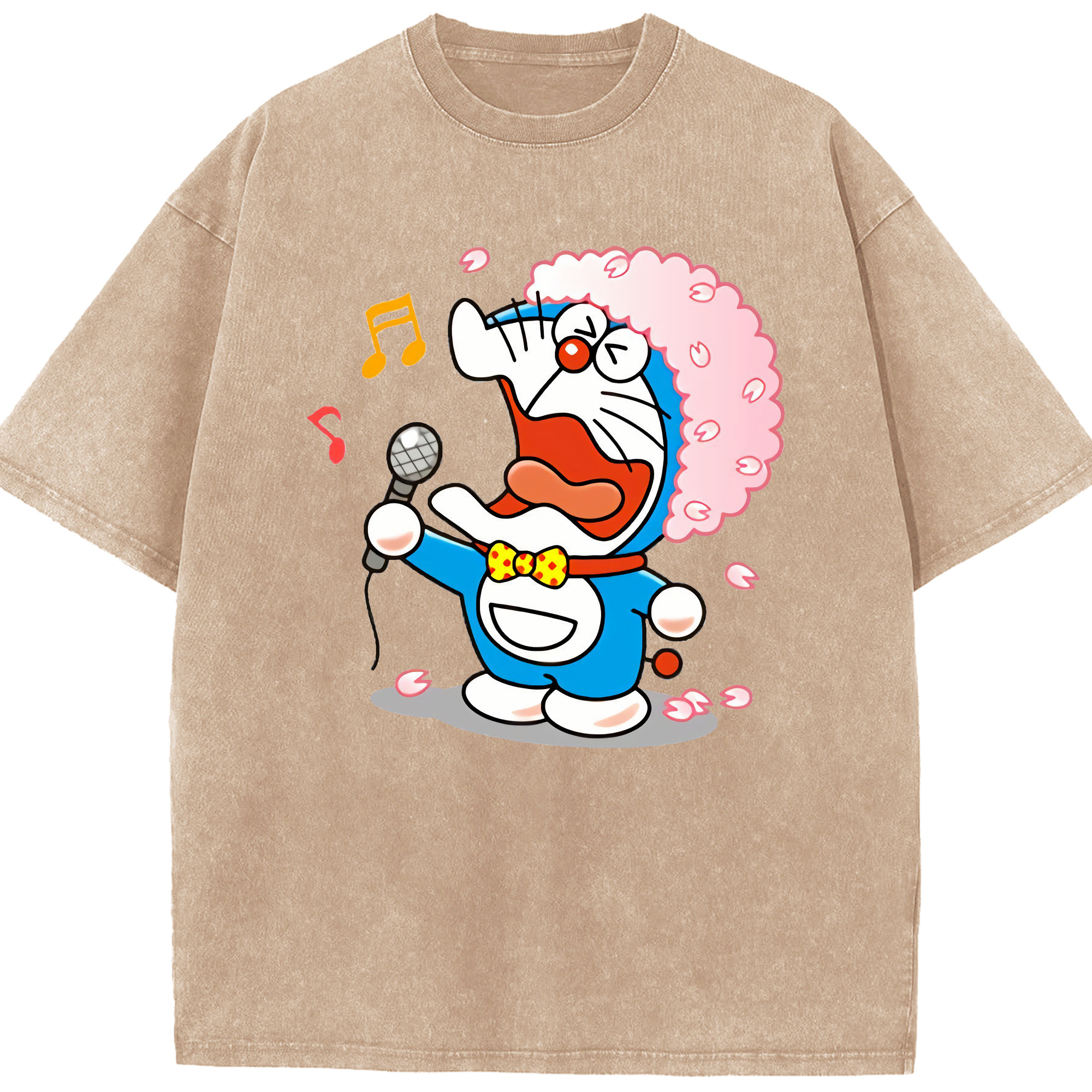 （画像用） ドラえもん Doraemon 綿100% ヴィンテージ風 半袖Tシャツ（フロントプリント）