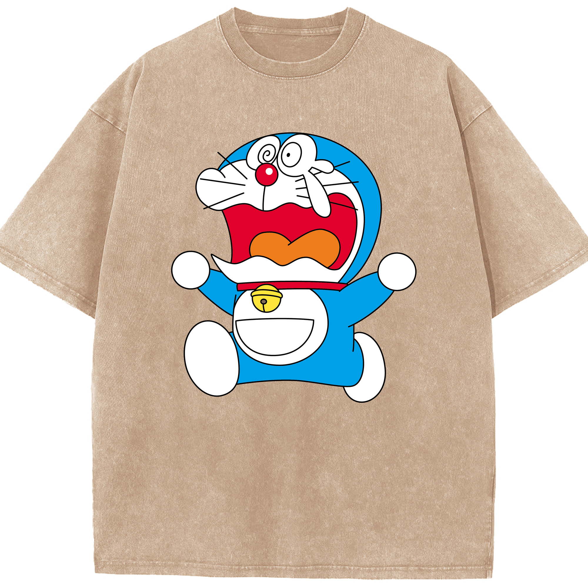 （画像用） ドラえもん Doraemon 綿100% ヴィンテージ風 半袖Tシャツ（フロントプリント）