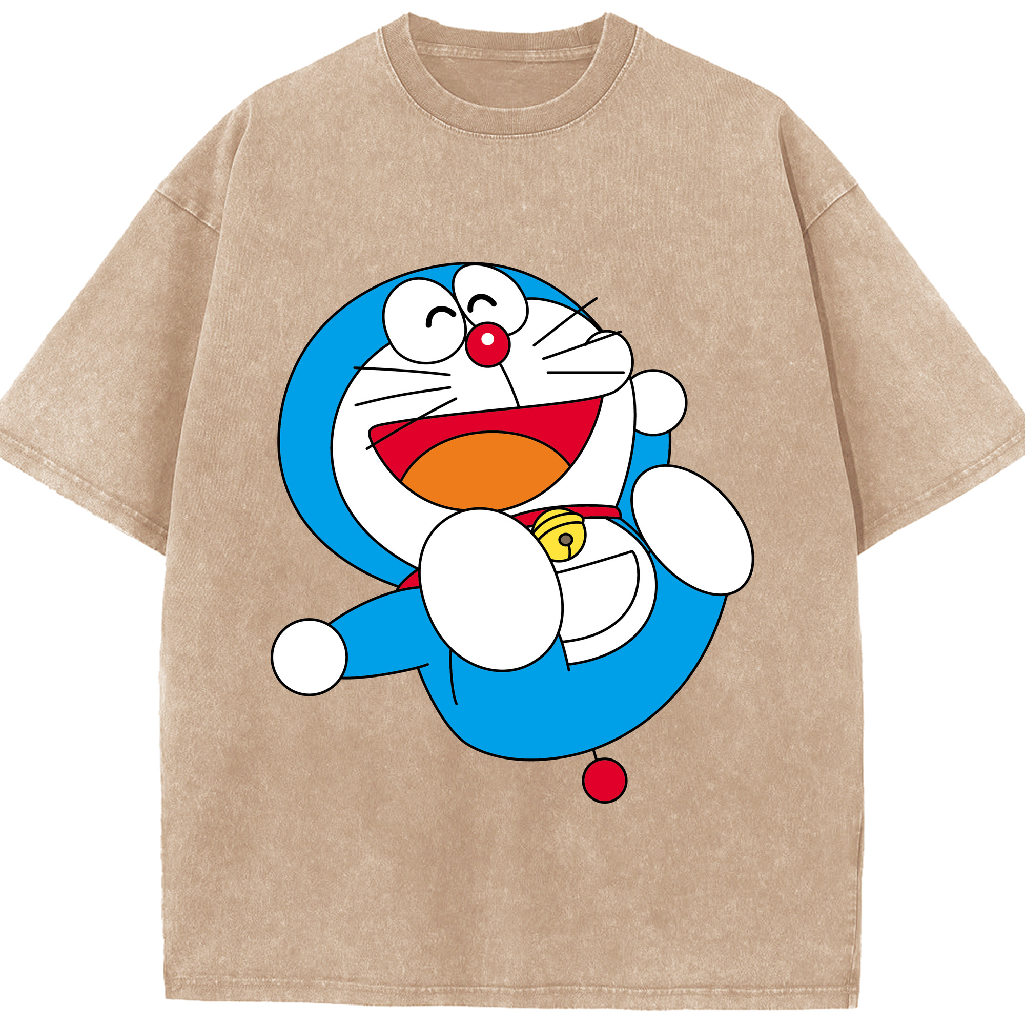 （画像用） ドラえもん Doraemon 綿100% ヴィンテージ風 半袖Tシャツ（フロントプリント）