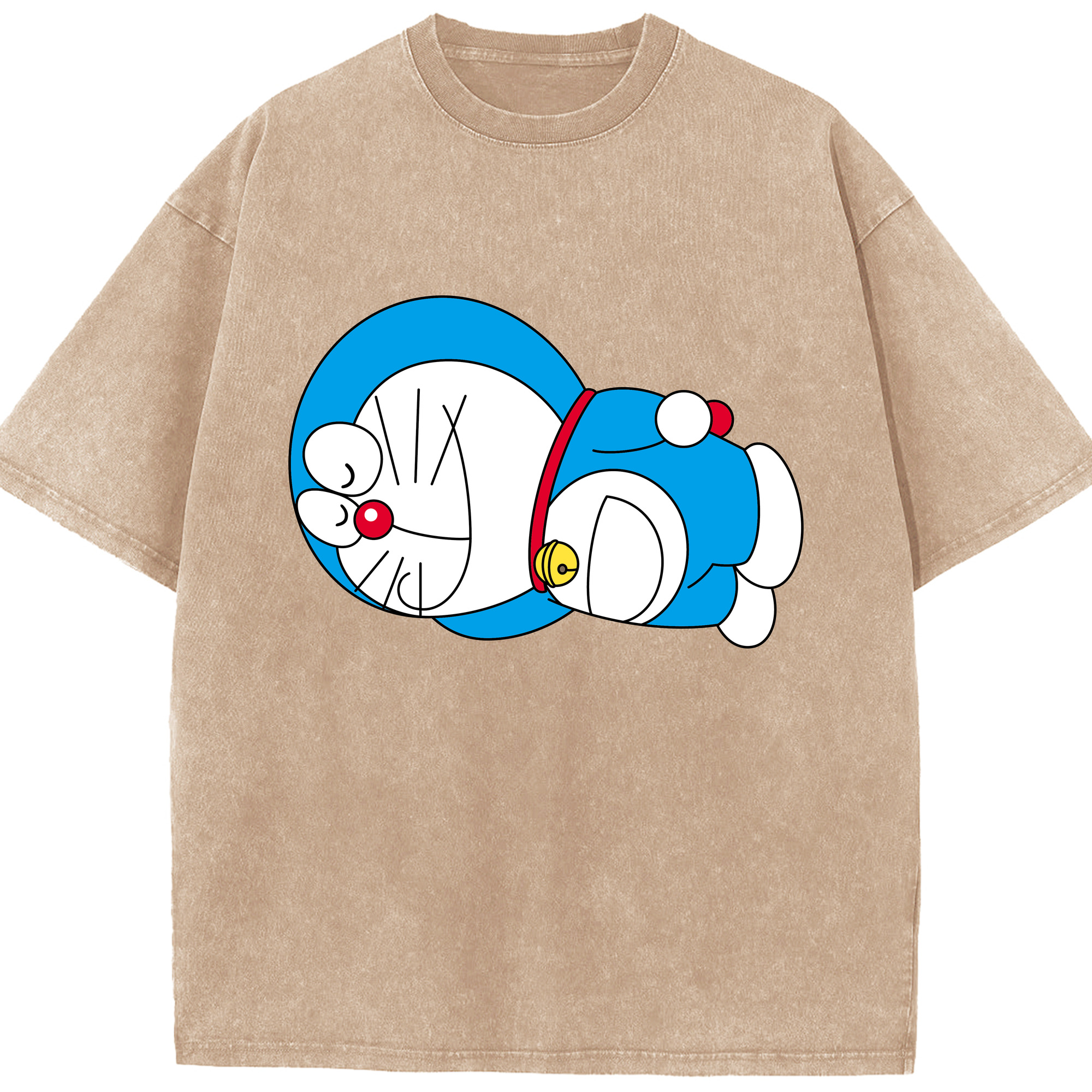 （画像用） ドラえもん Doraemon 綿100% ヴィンテージ風 半袖Tシャツ（フロントプリント）