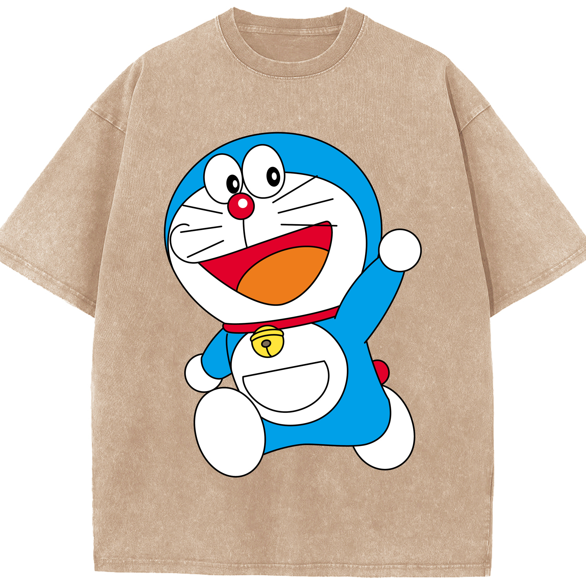 （画像用） ドラえもん Doraemon 綿100% ヴィンテージ風 半袖Tシャツ（フロントプリント）