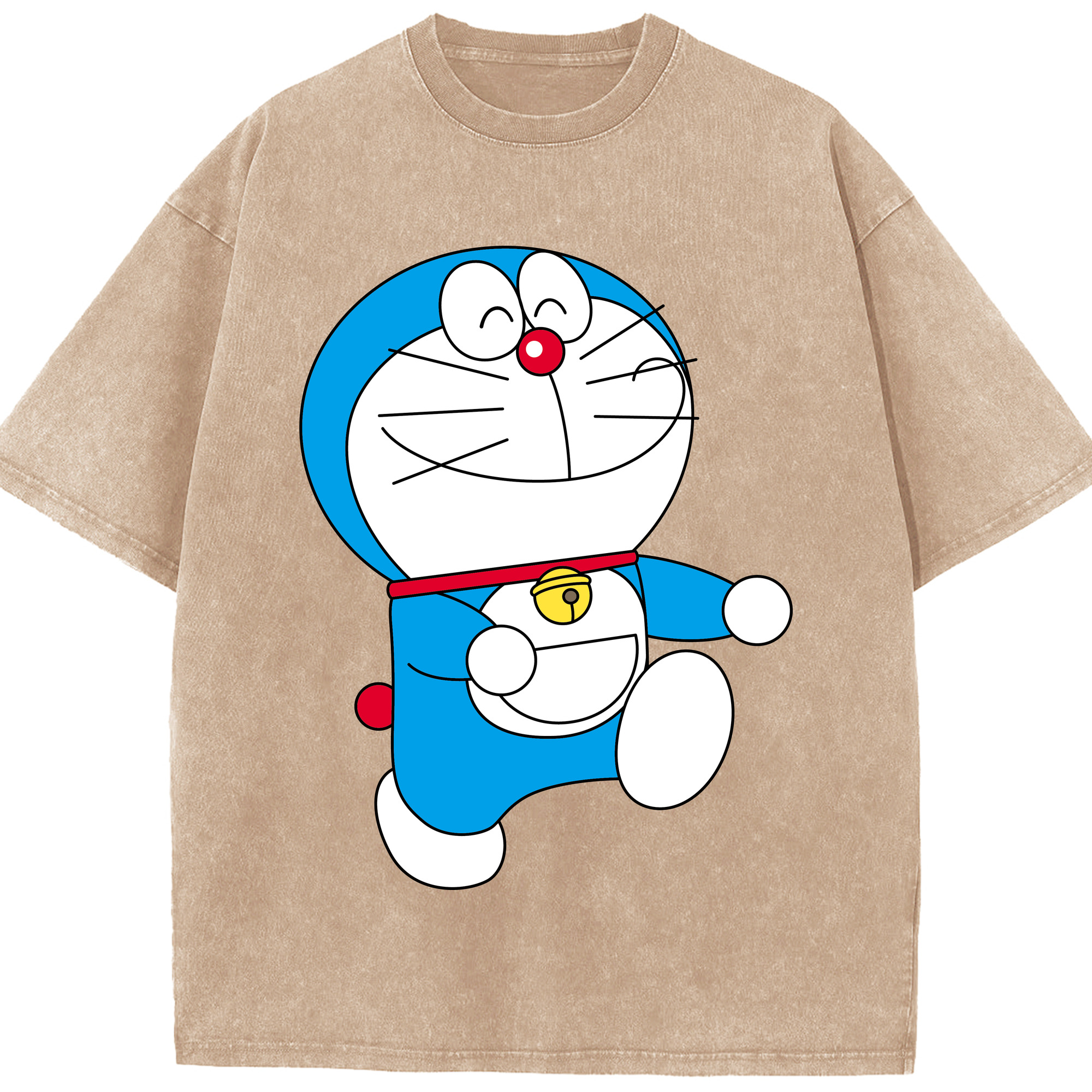 （画像用） ドラえもん Doraemon 綿100% ヴィンテージ風 半袖Tシャツ（フロントプリント）