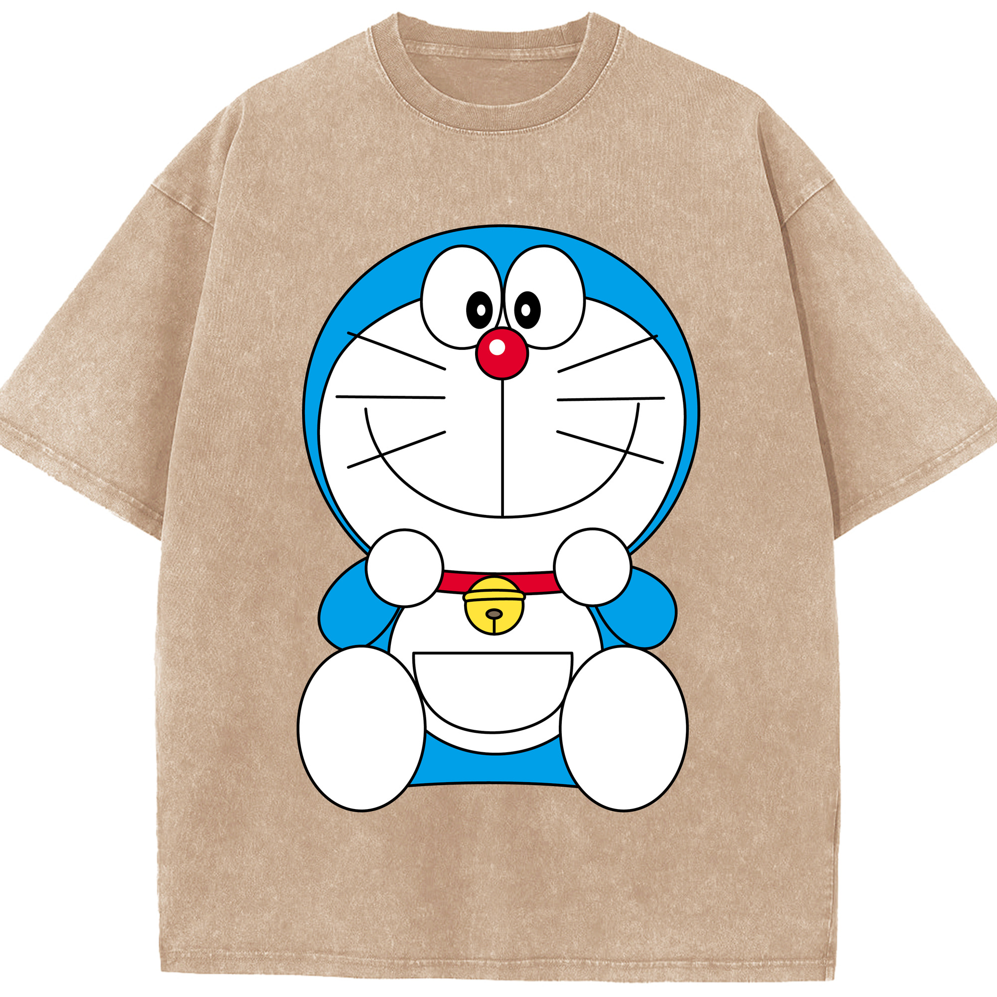（画像用） ドラえもん Doraemon 綿100% ヴィンテージ風 半袖Tシャツ（フロントプリント）