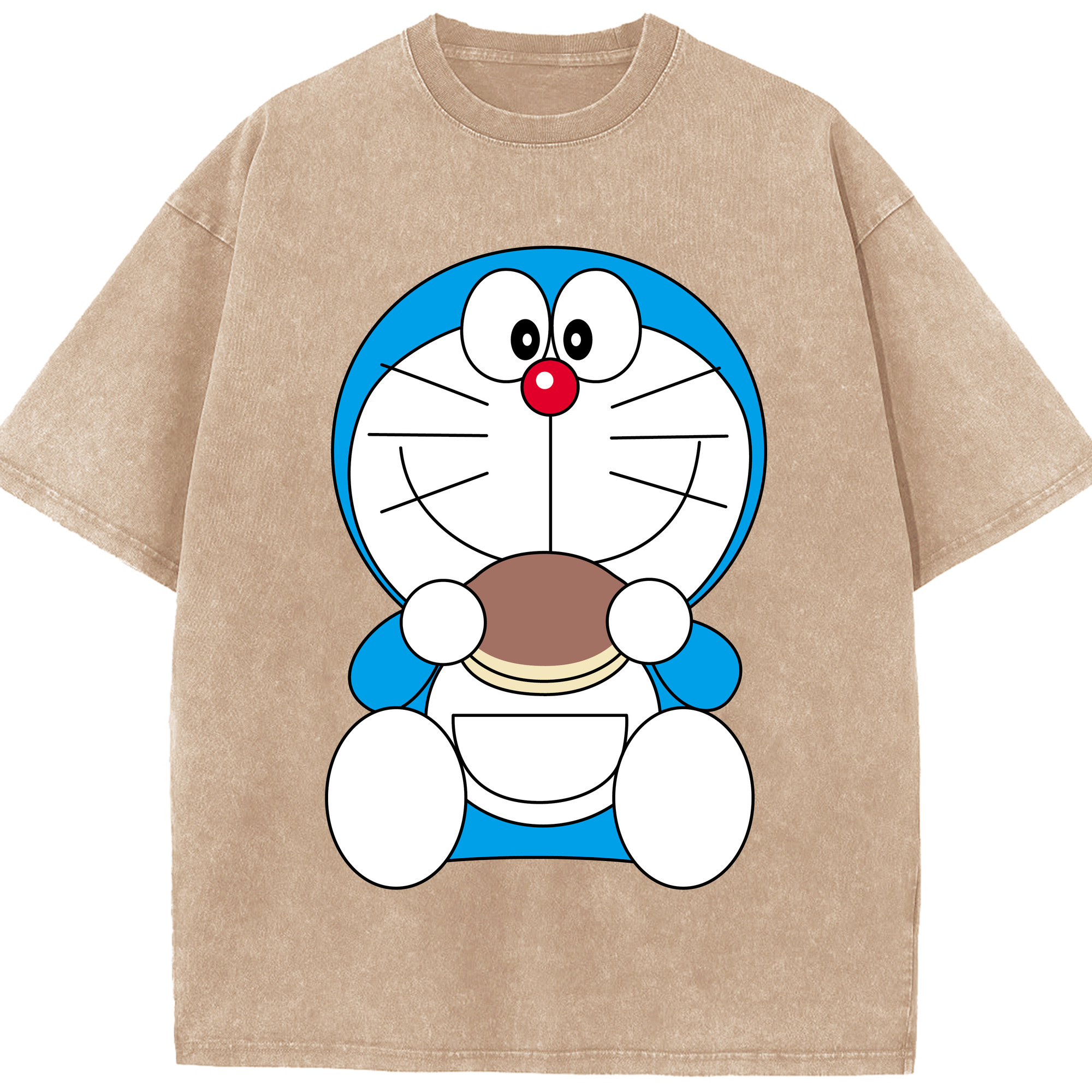 （画像用） ドラえもん Doraemon 綿100% ヴィンテージ風 半袖Tシャツ（フロントプリント）