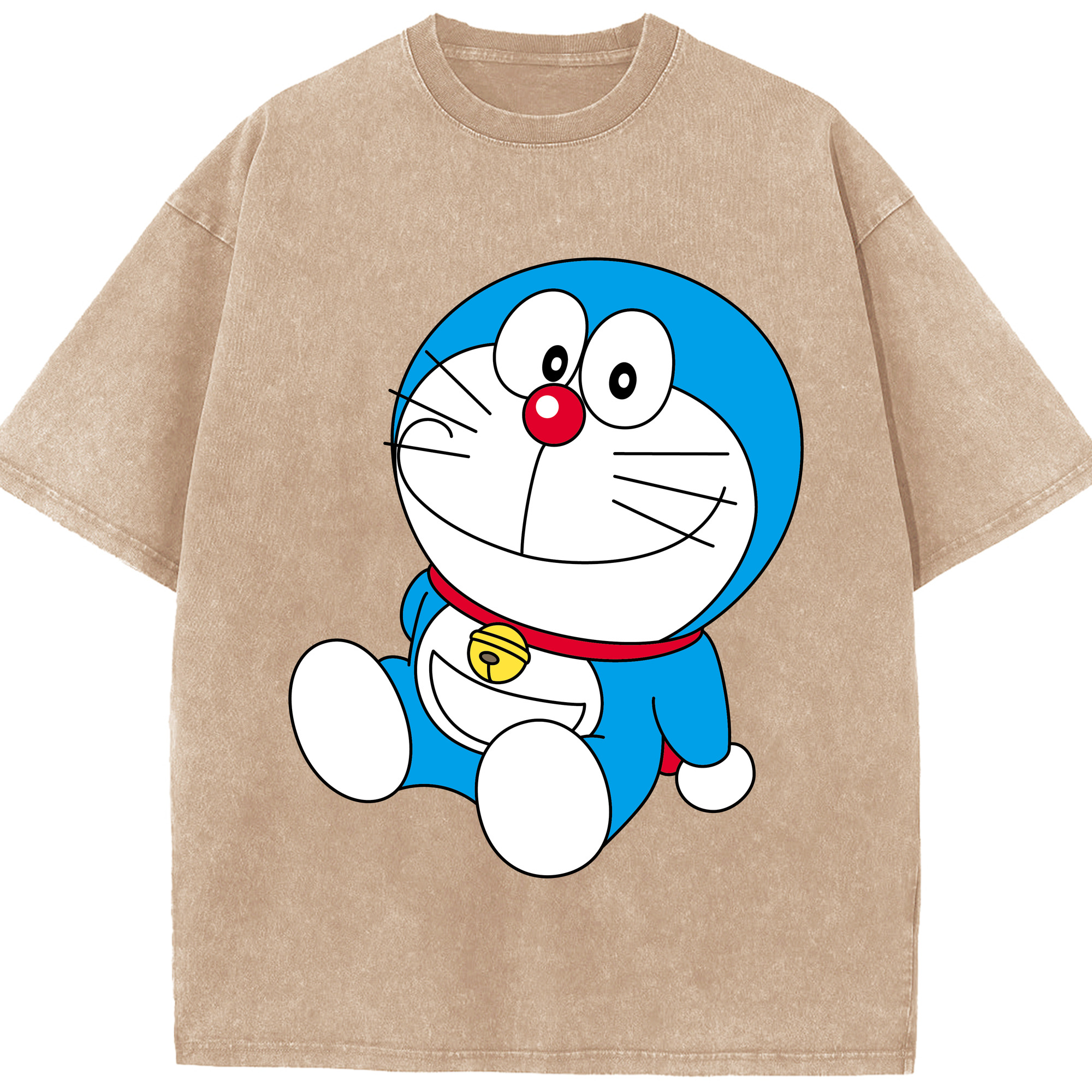 （画像用） ドラえもん Doraemon 綿100% ヴィンテージ風 半袖Tシャツ（フロントプリント）
