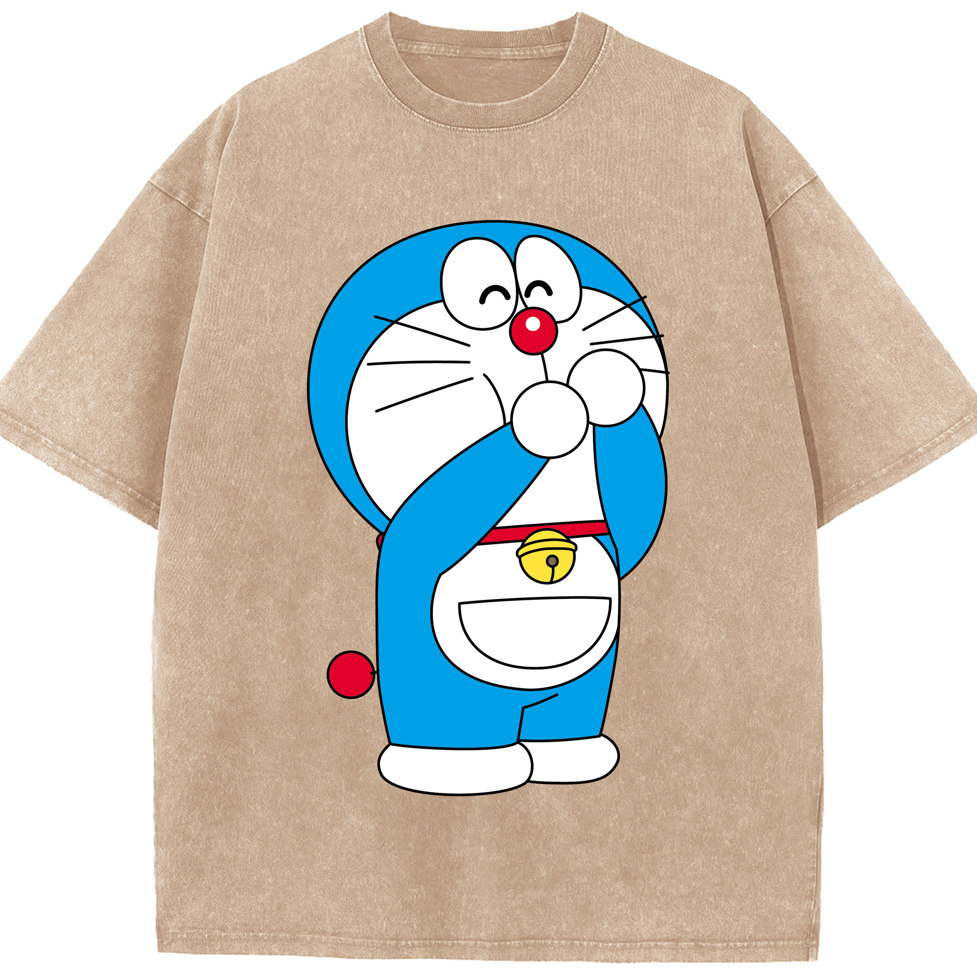 （画像用） ドラえもん Doraemon 綿100% ヴィンテージ風 半袖Tシャツ（フロントプリント）