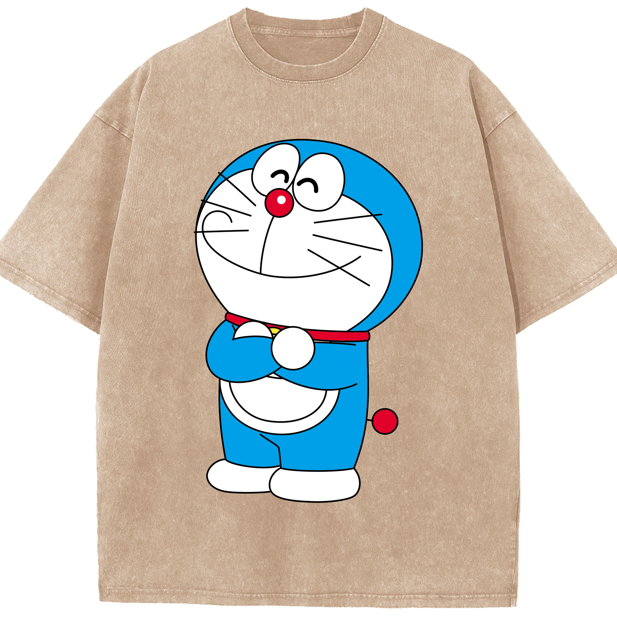 （画像用） ドラえもん Doraemon 綿100% ヴィンテージ風 半袖Tシャツ（フロントプリント）