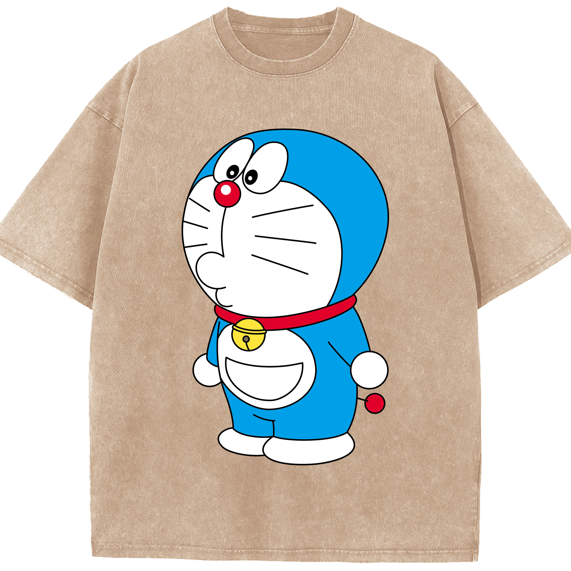 （画像用） ドラえもん Doraemon 綿100% ヴィンテージ風 半袖Tシャツ（フロントプリント）