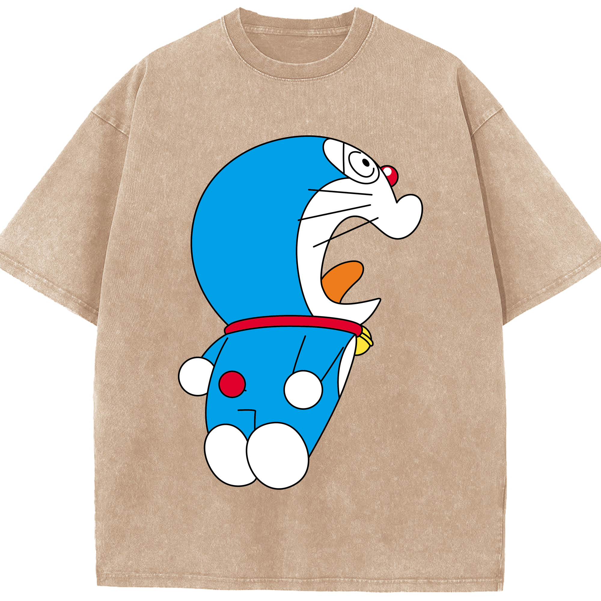 （画像用） ドラえもん Doraemon 綿100% ヴィンテージ風 半袖Tシャツ（フロントプリント）