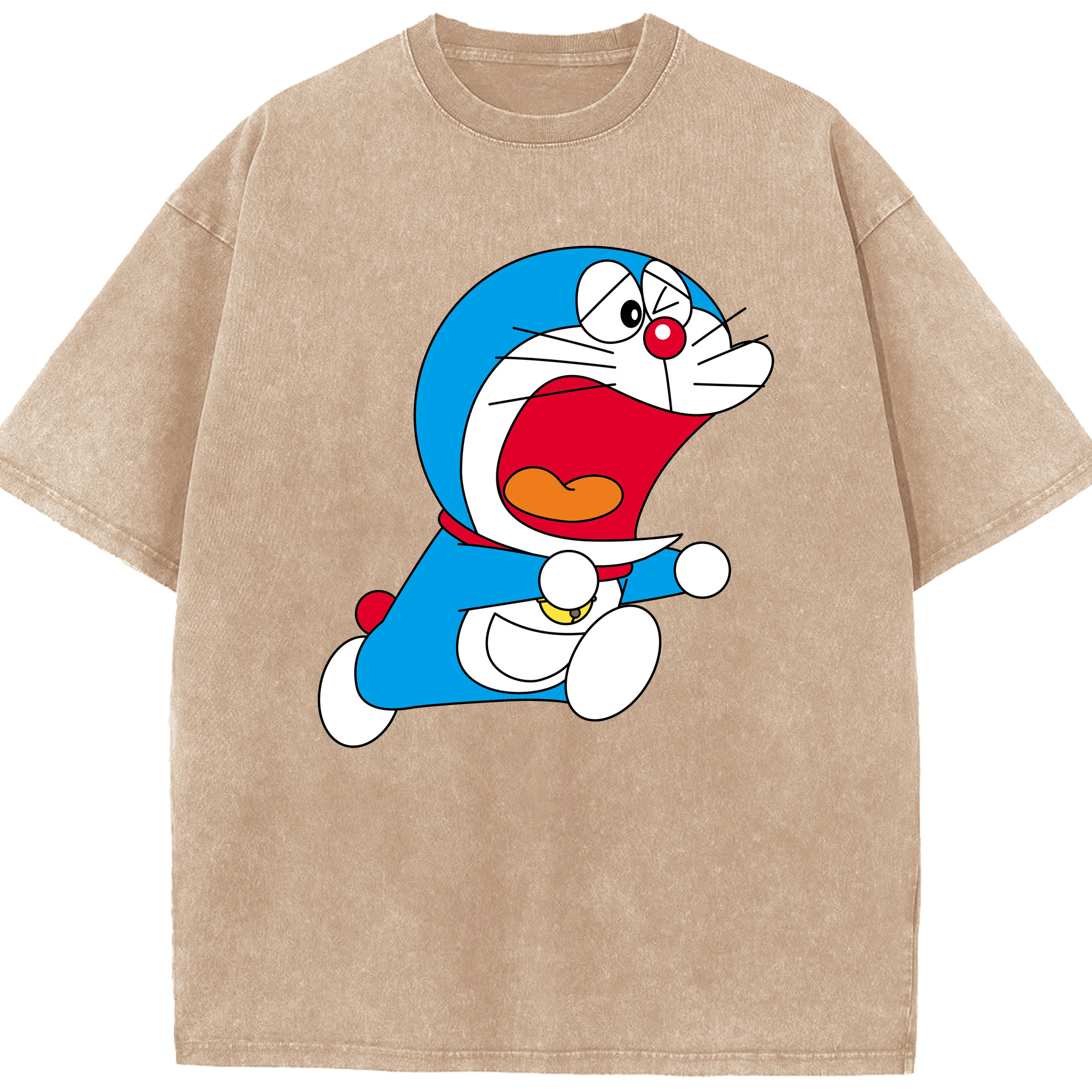 （画像用） ドラえもん Doraemon 綿100% ヴィンテージ風 半袖Tシャツ（フロントプリント）