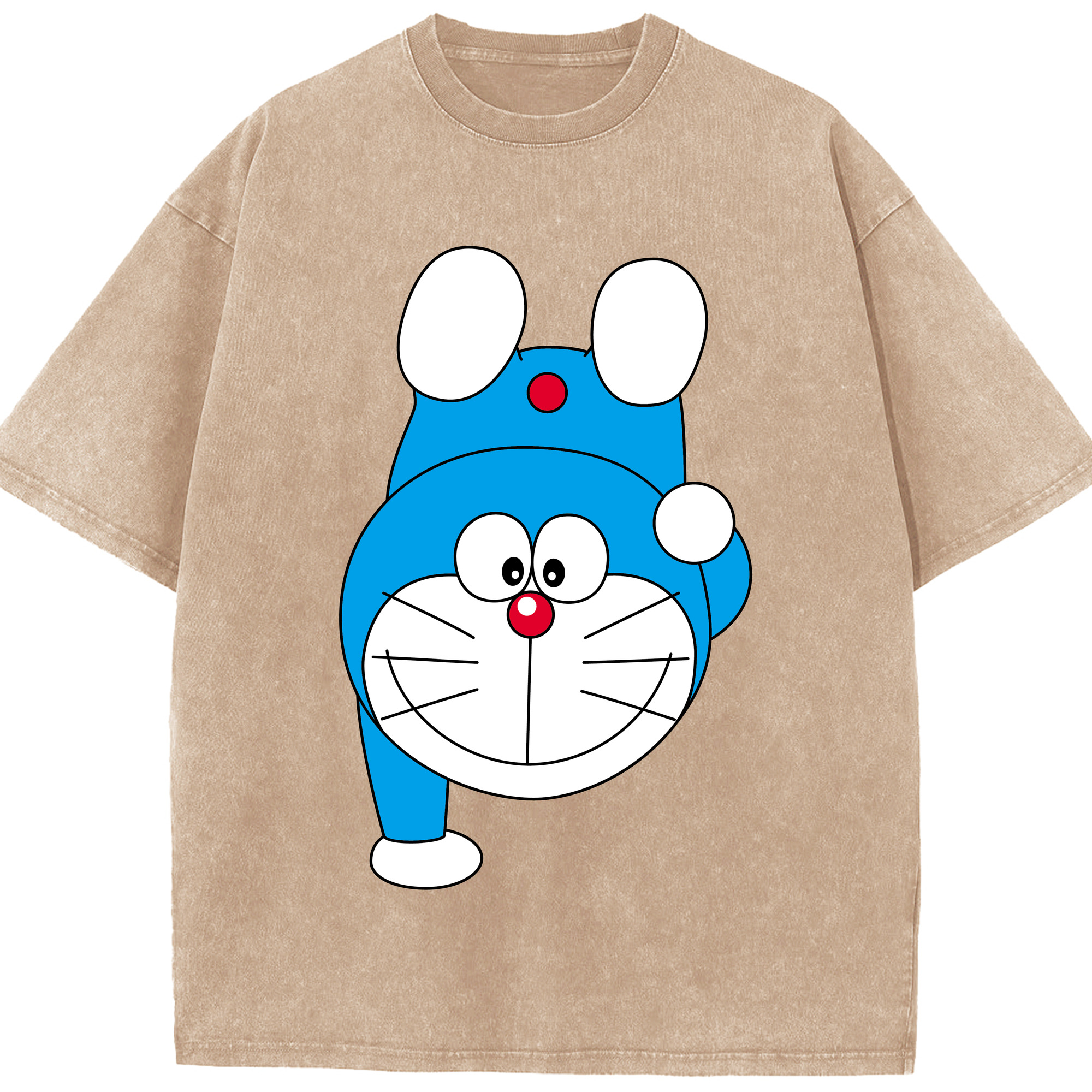 （画像用） ドラえもん Doraemon 綿100% ヴィンテージ風 半袖Tシャツ（フロントプリント）